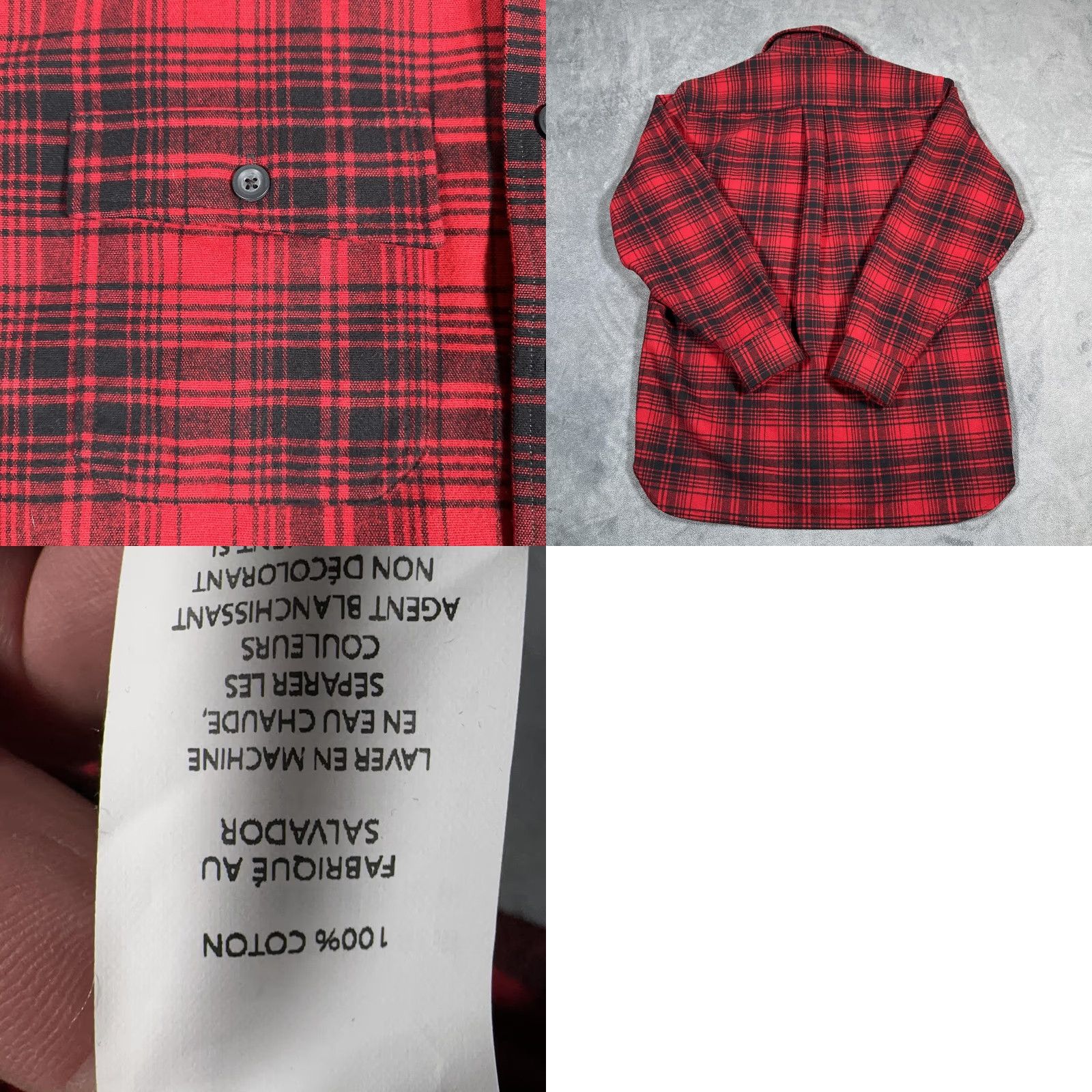 Vintage VINTAGE L.L.Bean Shirt Mens Small Red Black Plaid Chamois Cloth Flannel Button-Front Pockets 2 Chest 100% Cotton USA 277981 Mens Size US S / EU 44-46 / 1 - 8 Thumbnail