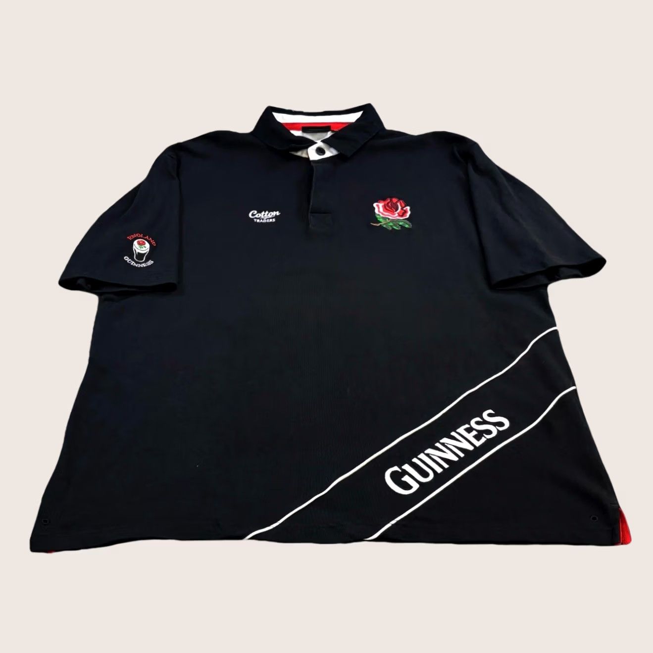 Cotton Traders Cotton Traders Guinness England Rugby Polo XL Short Sleeve Black Shirt Size US XL / EU 56 / 4 - 1 Thumbnail