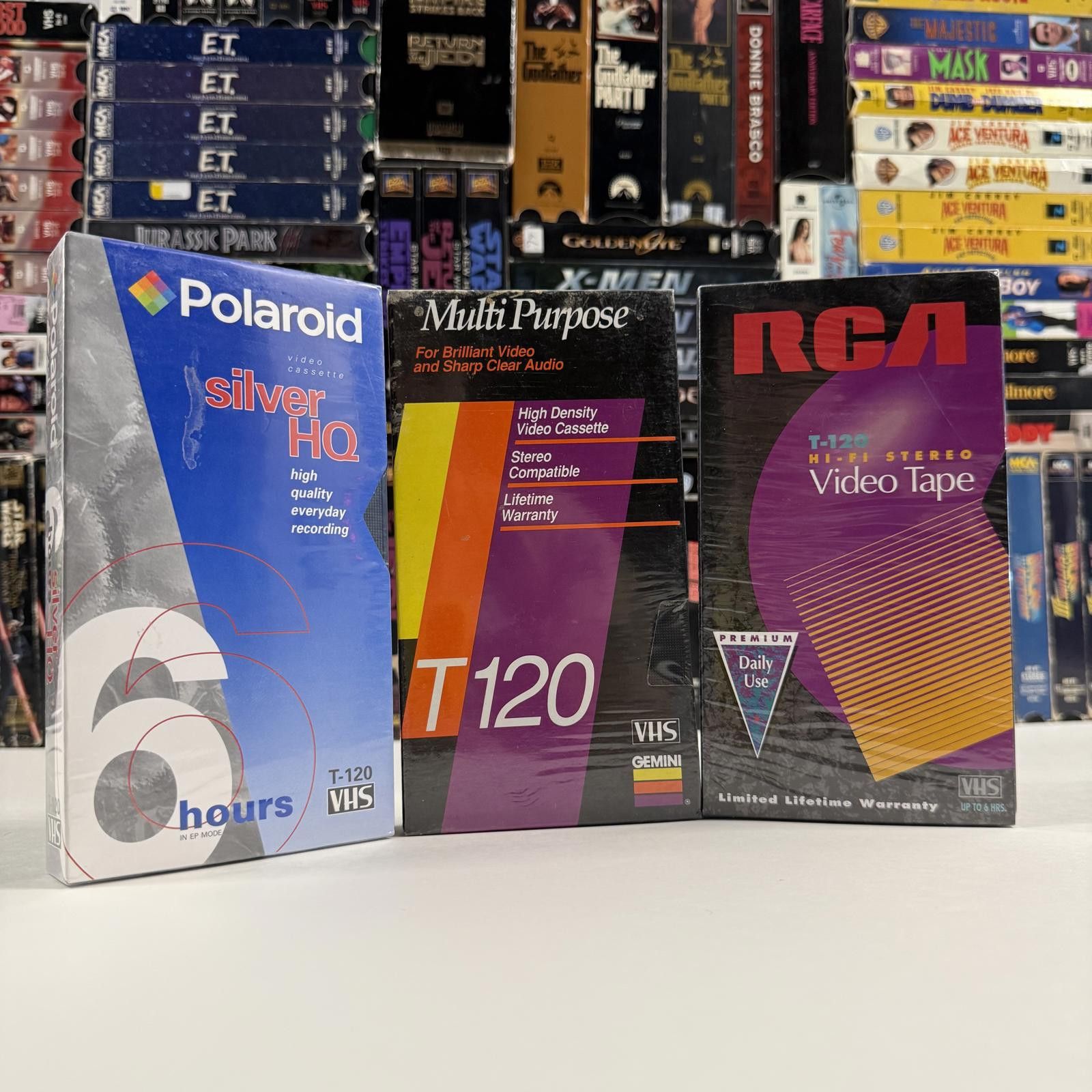 Designer Lot of 3 Vintage DS T120 VHS Video Tapes RCA Polaroid Gemini Size ONE SIZE - 10 Thumbnail