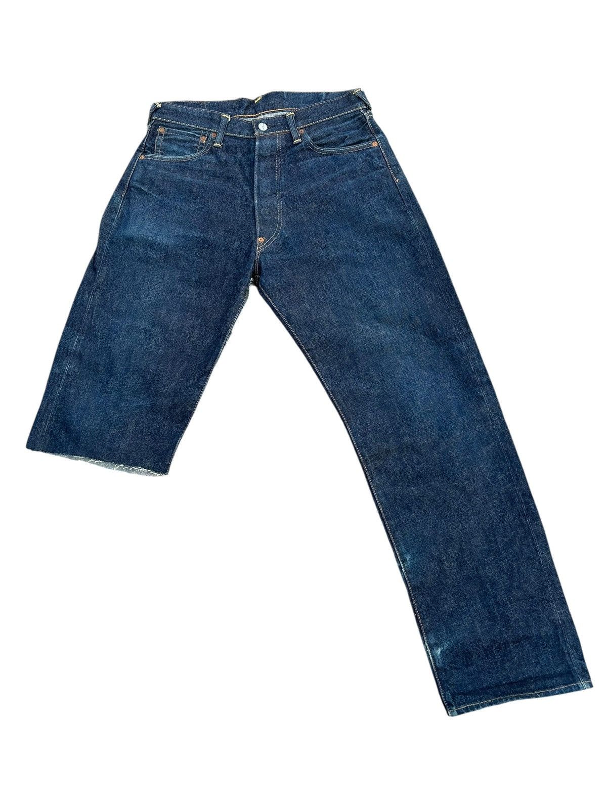Kapital VINTAGE EVISU SELVEDGE THRASHED DENIM JEANS Size US 32 / EU 48 - 6 Thumbnail