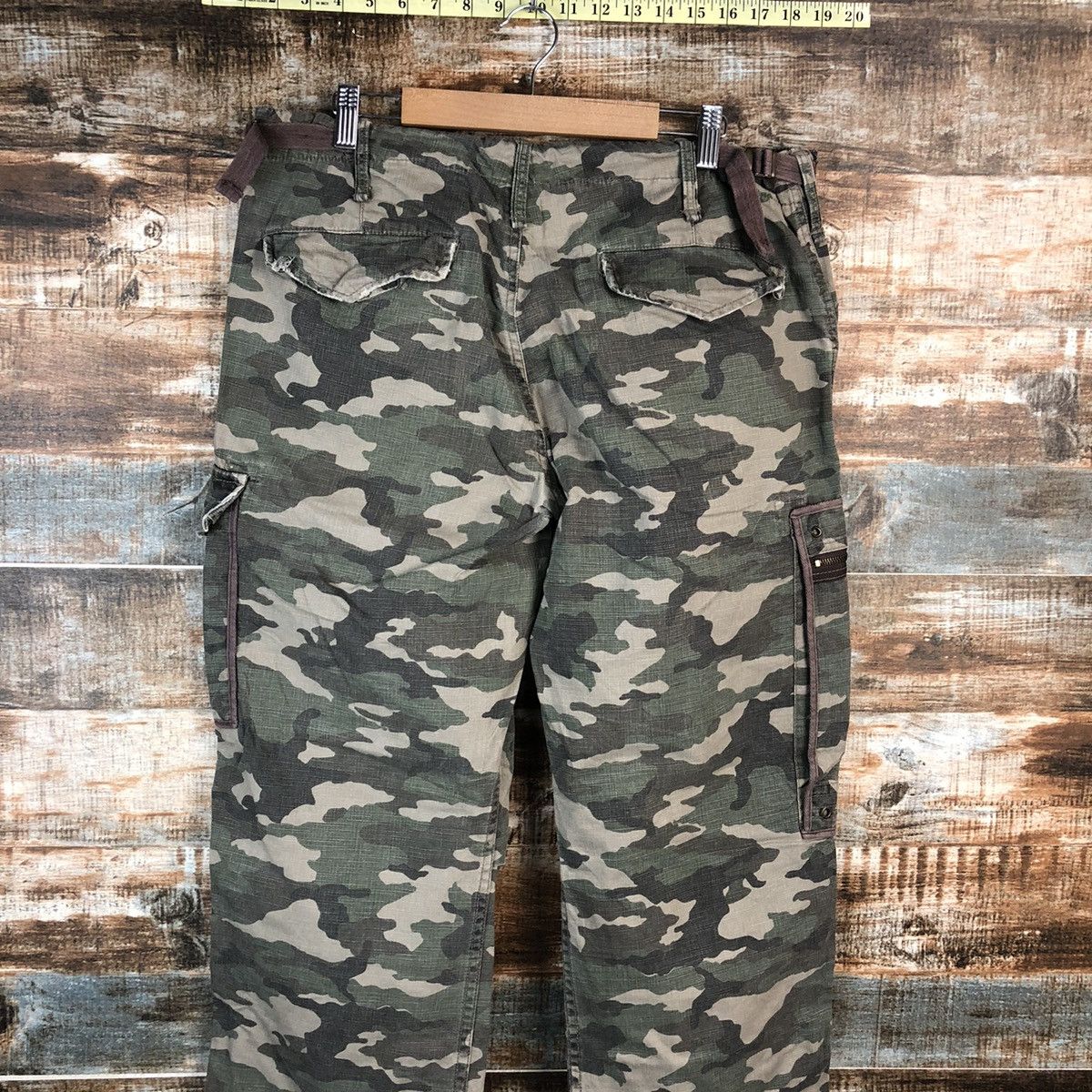 Japanese Brand DL Rush Hour Camo Green Cargo Multipocket Pants #C212 Size US 34 / EU 50 - 14 Thumbnail