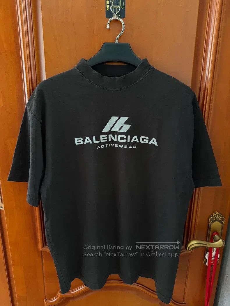 Balenciaga Reflective Logo Short Sleeve T-Shirt