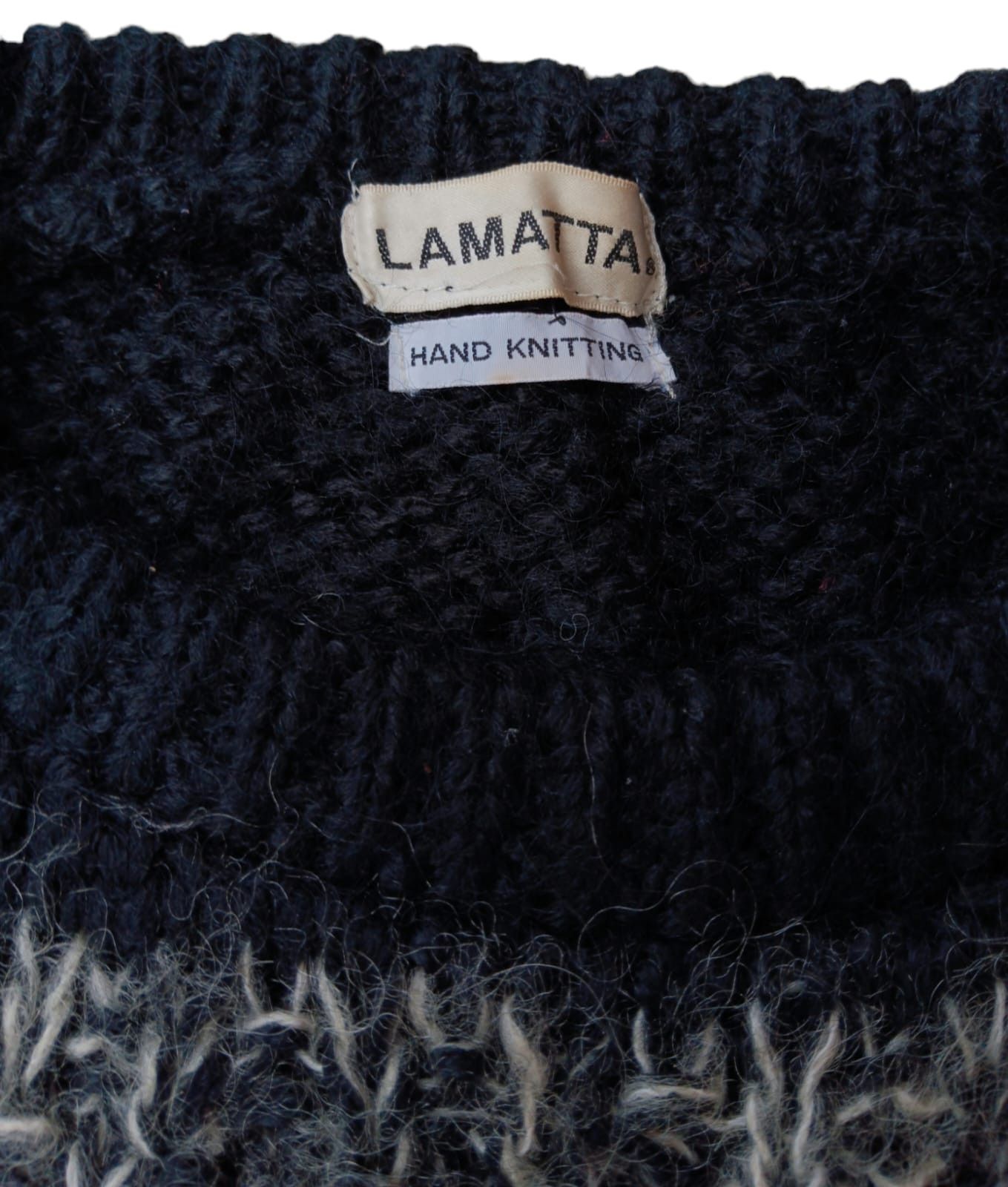 Aran Isles Knitwear × Handmade Vintage la matta hand knitting wool sweatshirt Size US L / EU 52-54 / 3 - 4 Thumbnail