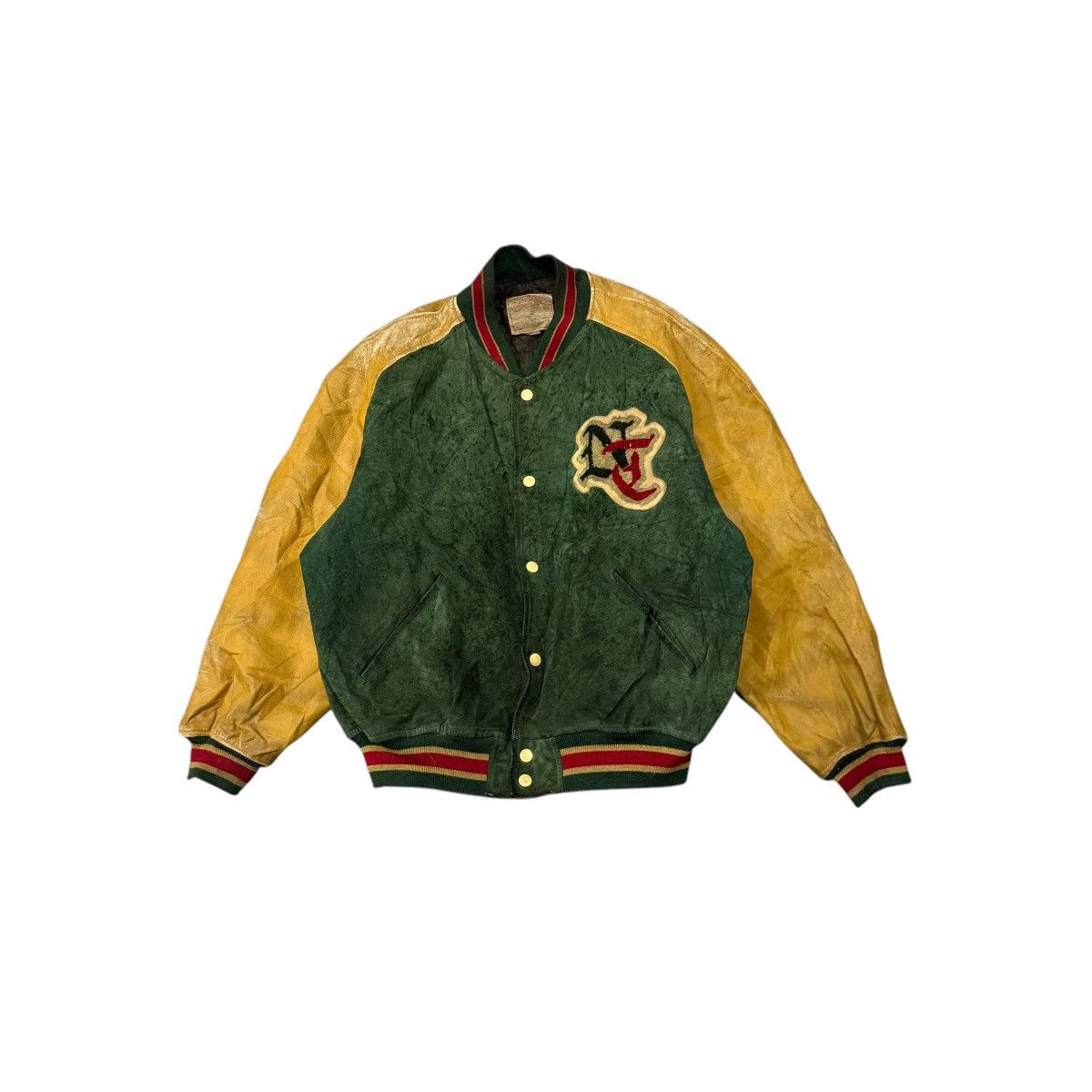 Leather Vintage Ice Fire 1953 Pig Skin Leather Varsity Jacket Size US M / EU 48-50 / 2 - 2 Thumbnail