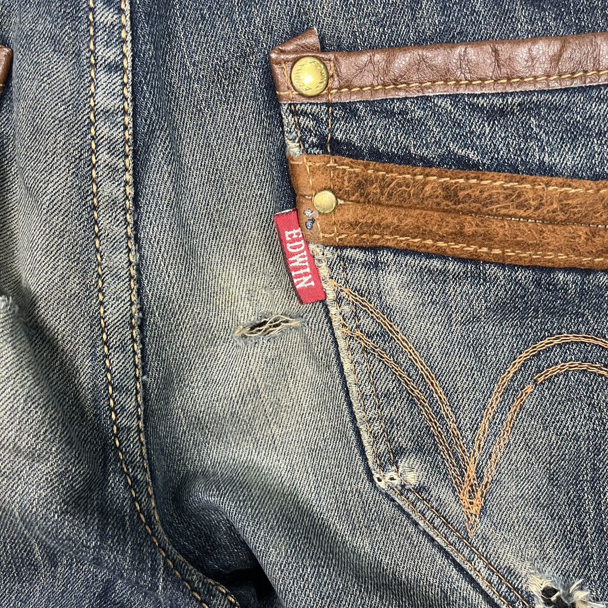 Edwin Vintage Edwin Western Cowboy Distressed Denim Jeans Size US 34 / EU 50 - 23 Thumbnail
