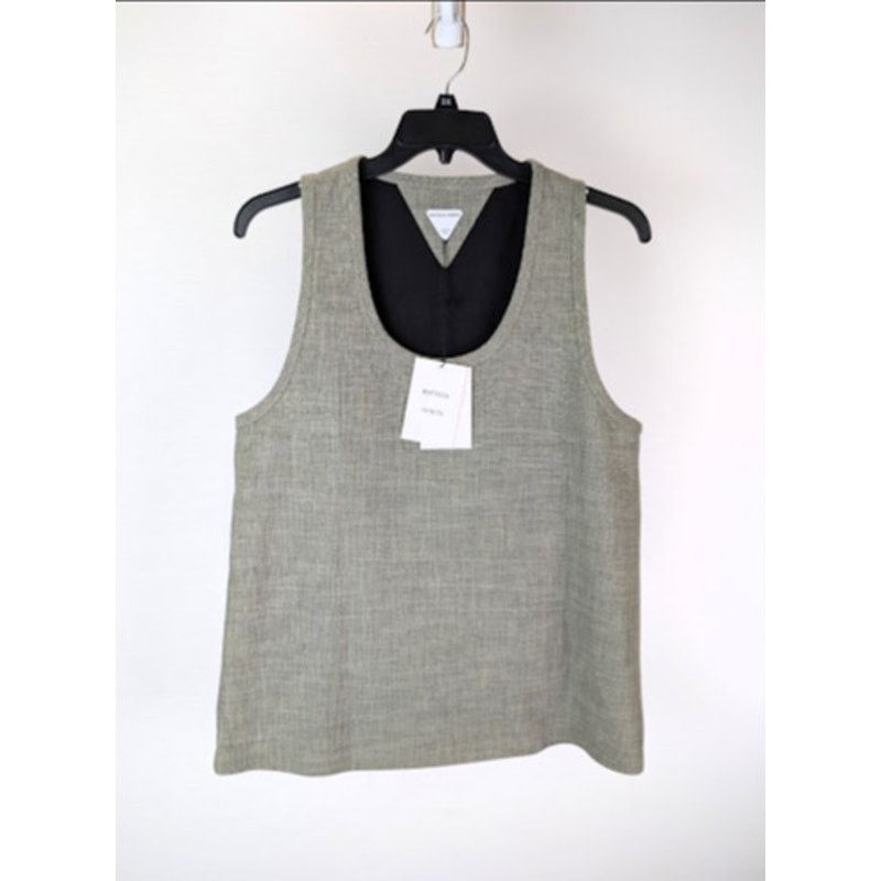 Bottega Veneta o1rshd1 Structured Double Melange Tank Top in Green/Fennel Size US M / EU 48-50 / 2 - 1 Thumbnail