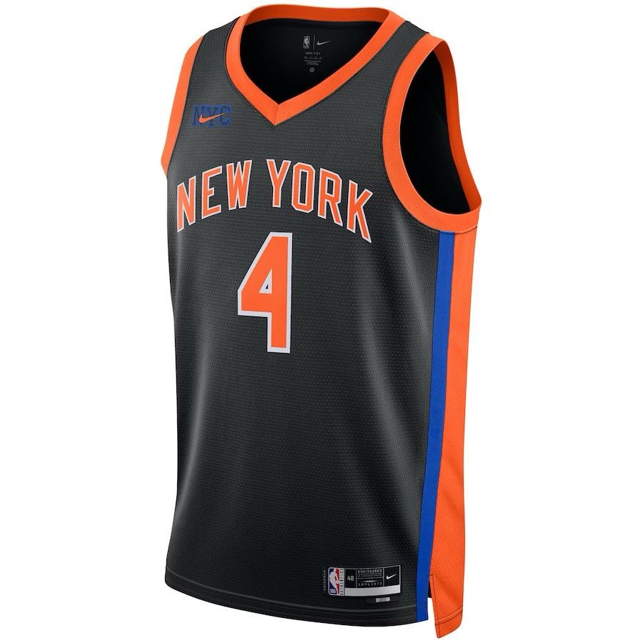 image of NBA x Nike Derrick Rose Knicks Nike Swingman Jersey - City Edition in Black, Men's (Size XS)