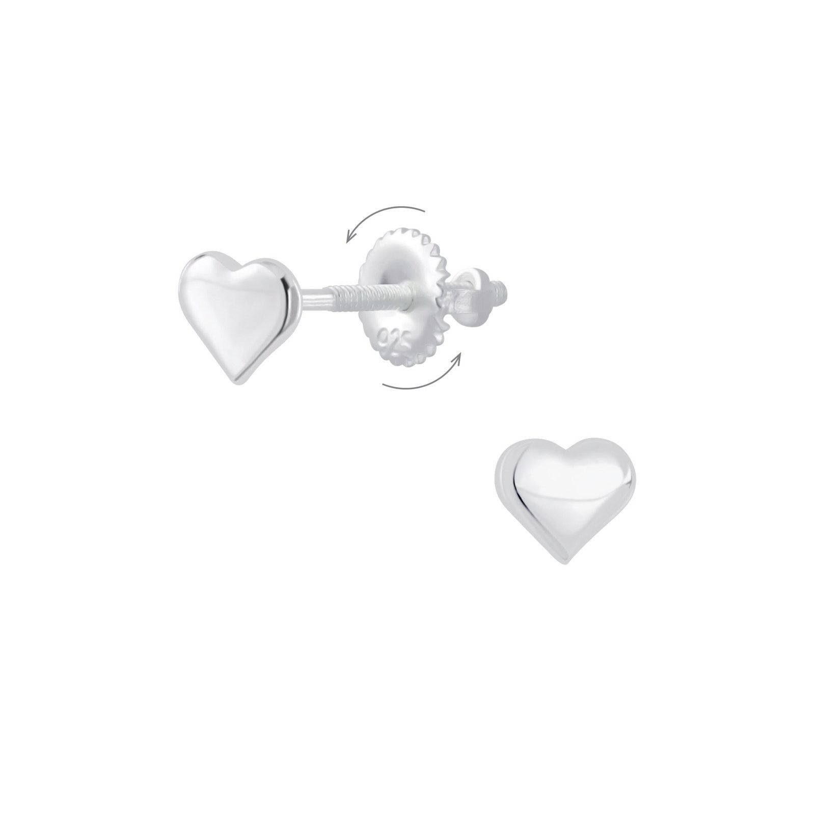 & Other Stories Silver Heart Screw Back Earrings Size ONE SIZE - 1 Preview