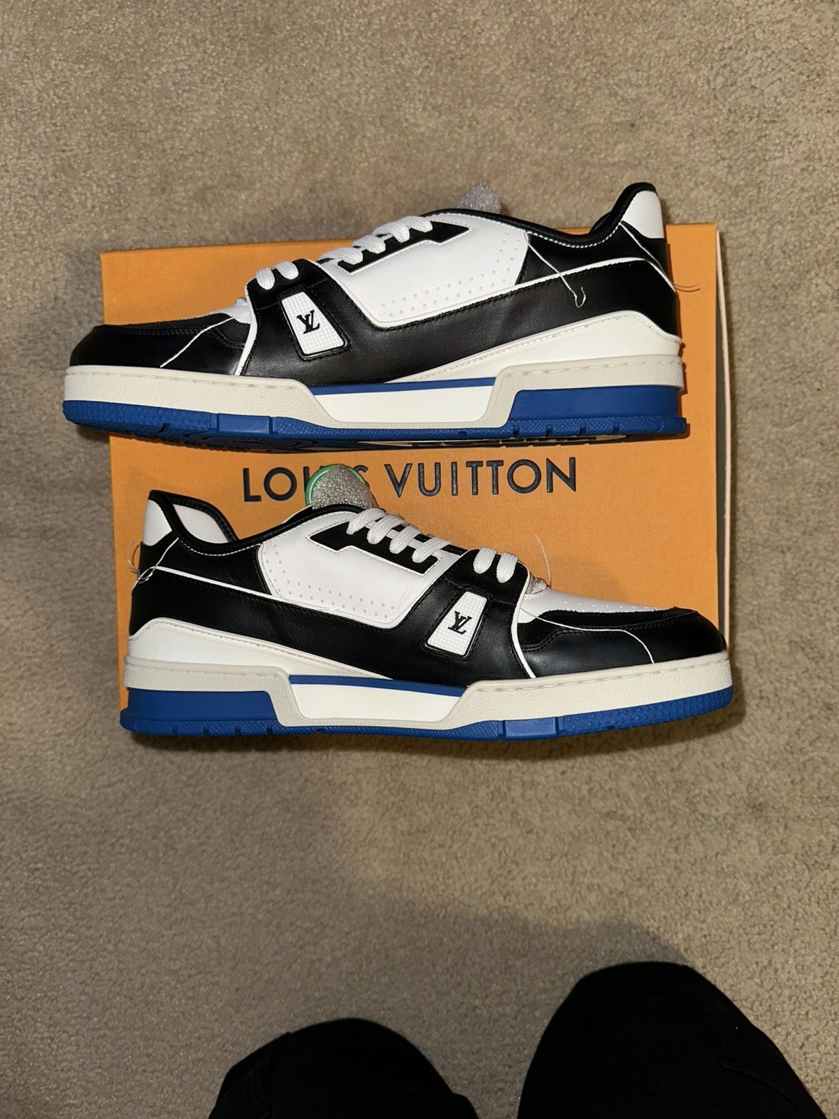 Louis Vuitton × Virgil Abloh Louis Vuitton Trainer Blue/White/Black SS 21 Size US 11 / EU 44 - 2 Thumbnail