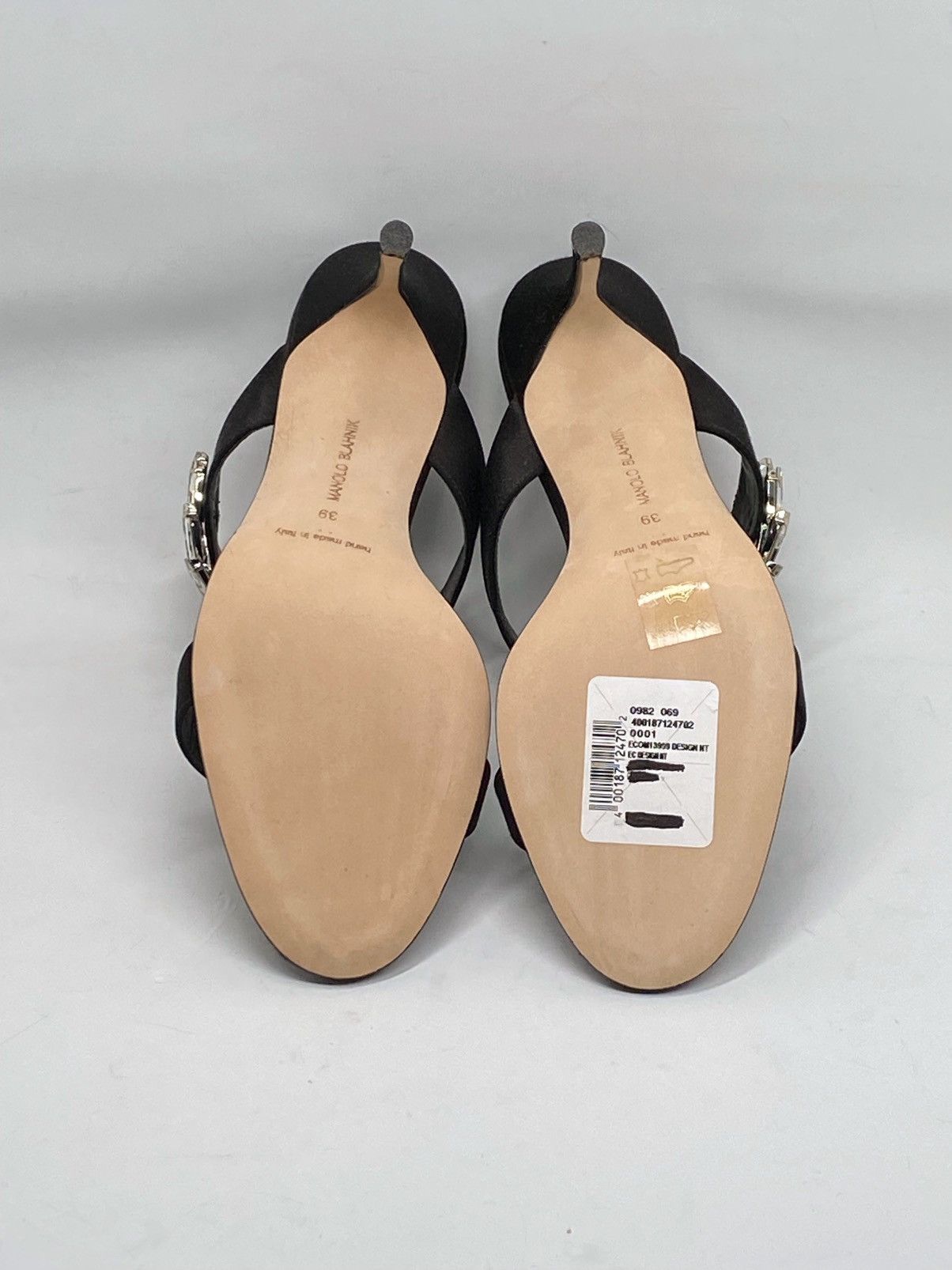 Manolo Blahnik Manolo Blahnik Crystal-Embellished Satin Sandals size 39 Size US 9 / IT 39 - 13 Thumbnail