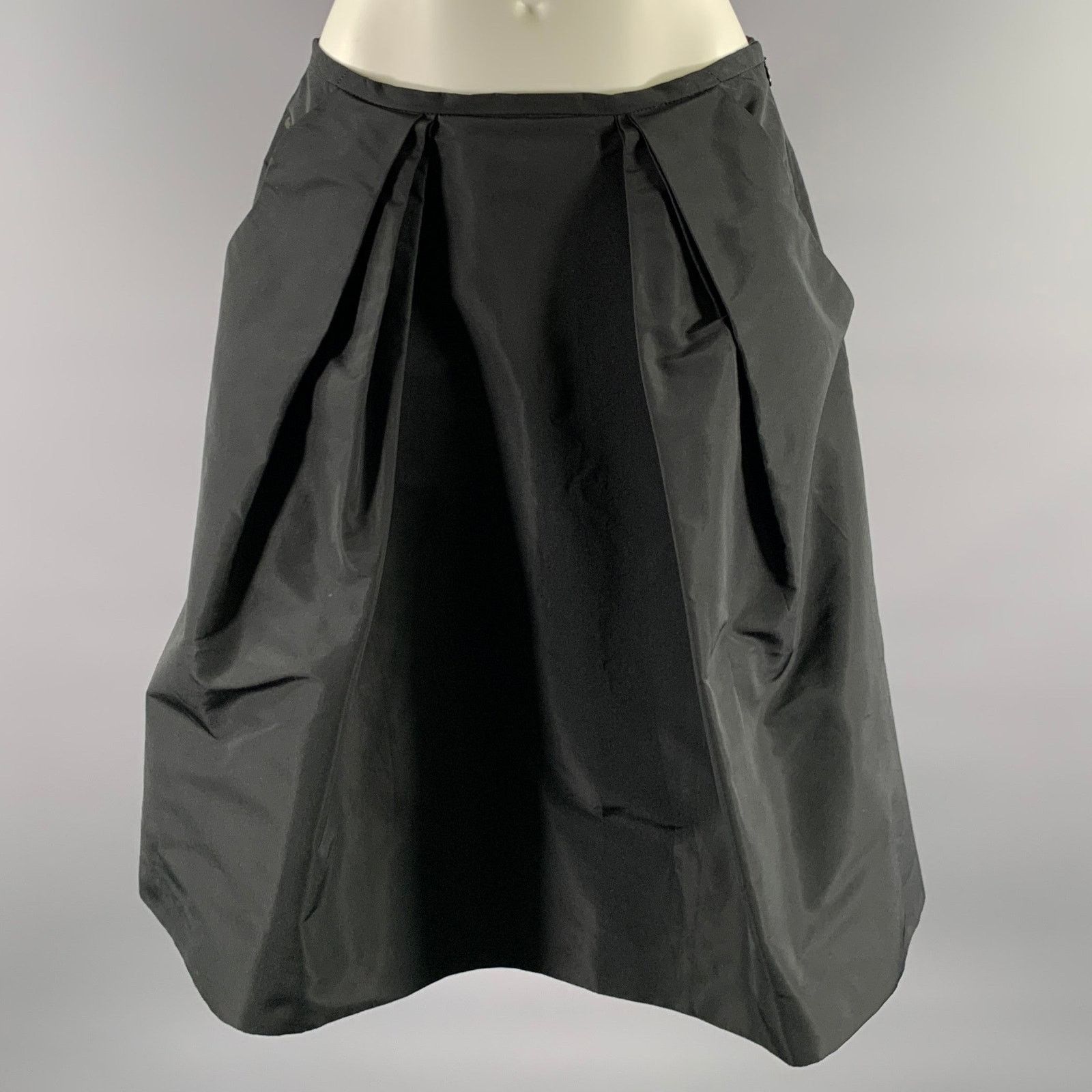 Miu Miu MIU MIU Size 0 Black Nylon Blend High Waisted Mini Skirt Size 25" / US 0 / IT 36 - 1 Thumbnail