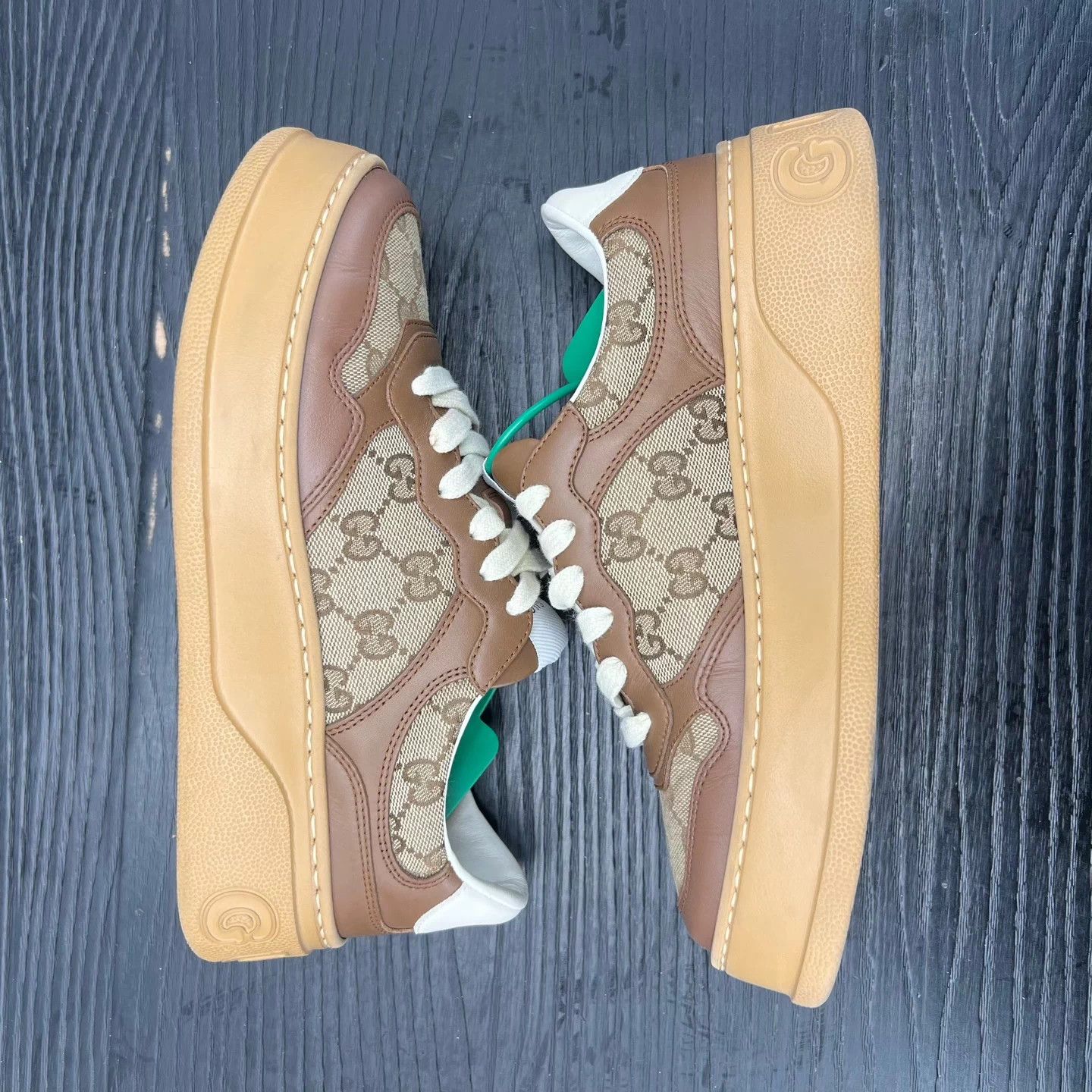 Gucci Gucci Cookie Sneakers Brown 38.5 Mint Condition Size US 8.5 / IT 38.5 - 4 Thumbnail