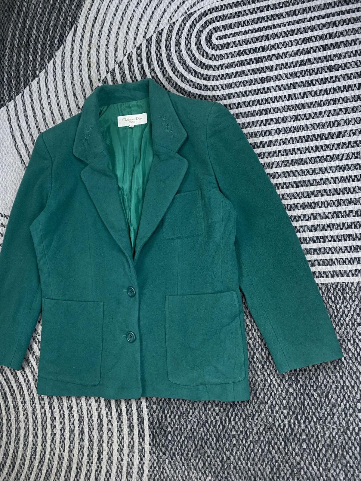 Christian Dior Monsieur Vtg Christian Dior Sports Double Button Green Blazer Size M / US 6-8 / IT 42-44 - 4 Thumbnail