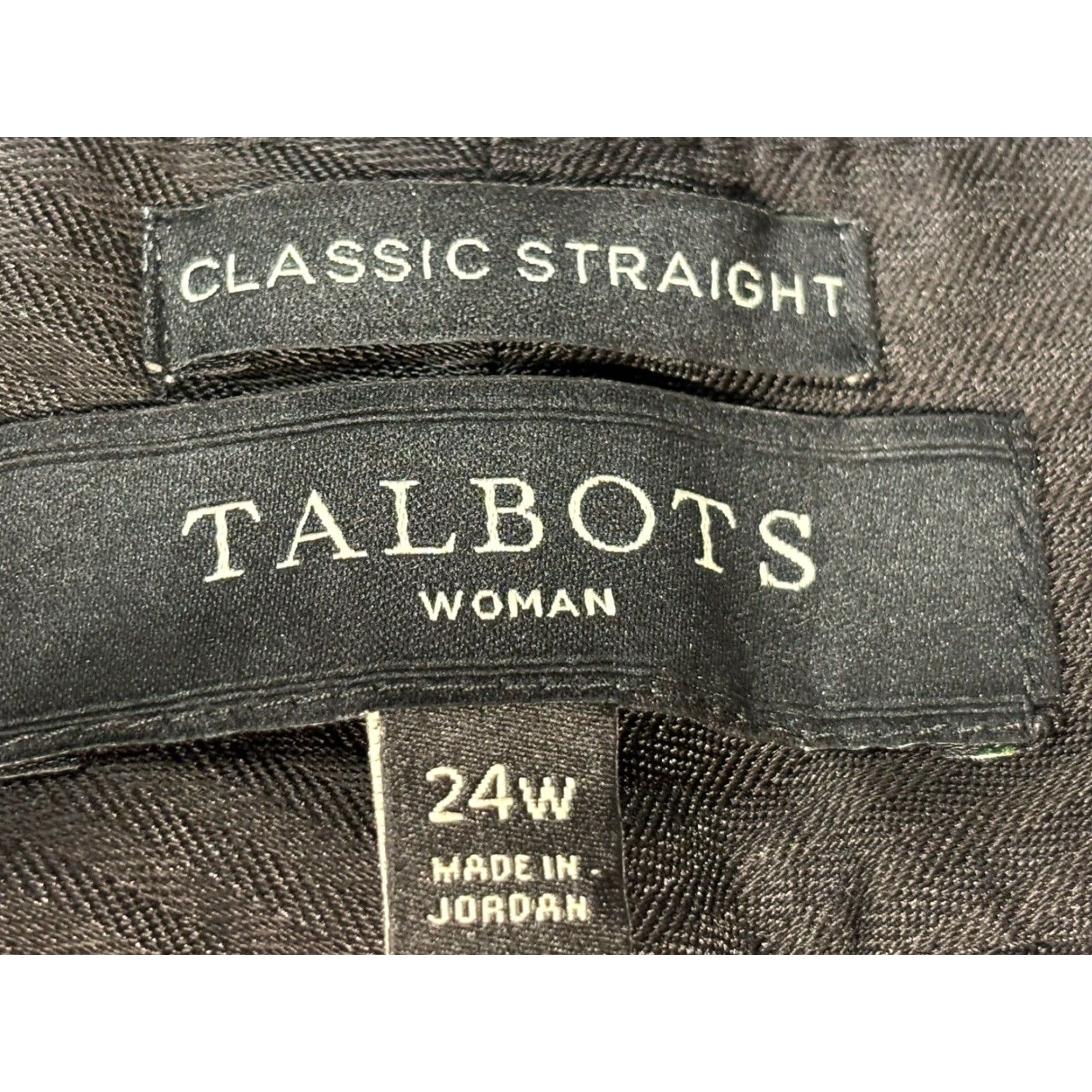 Talbots VINTAGE? No, Talbots Dress Pants Gray Herringbone 24W Plus Straight Classic Fit Women Pants Size 24W Gray Viscose Blend Womens Size 42" / US 20 - 6 Thumbnail