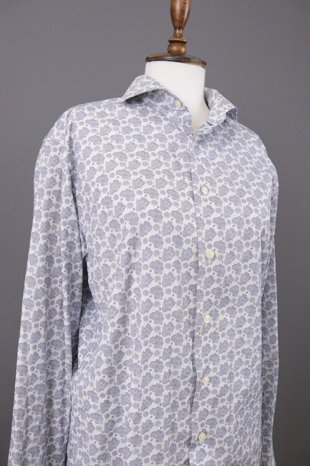 Eton Eton Slim White Floral Button Down Shirt Size 41 / 16 Size US M / EU 48-50 / 2 - 6 Thumbnail