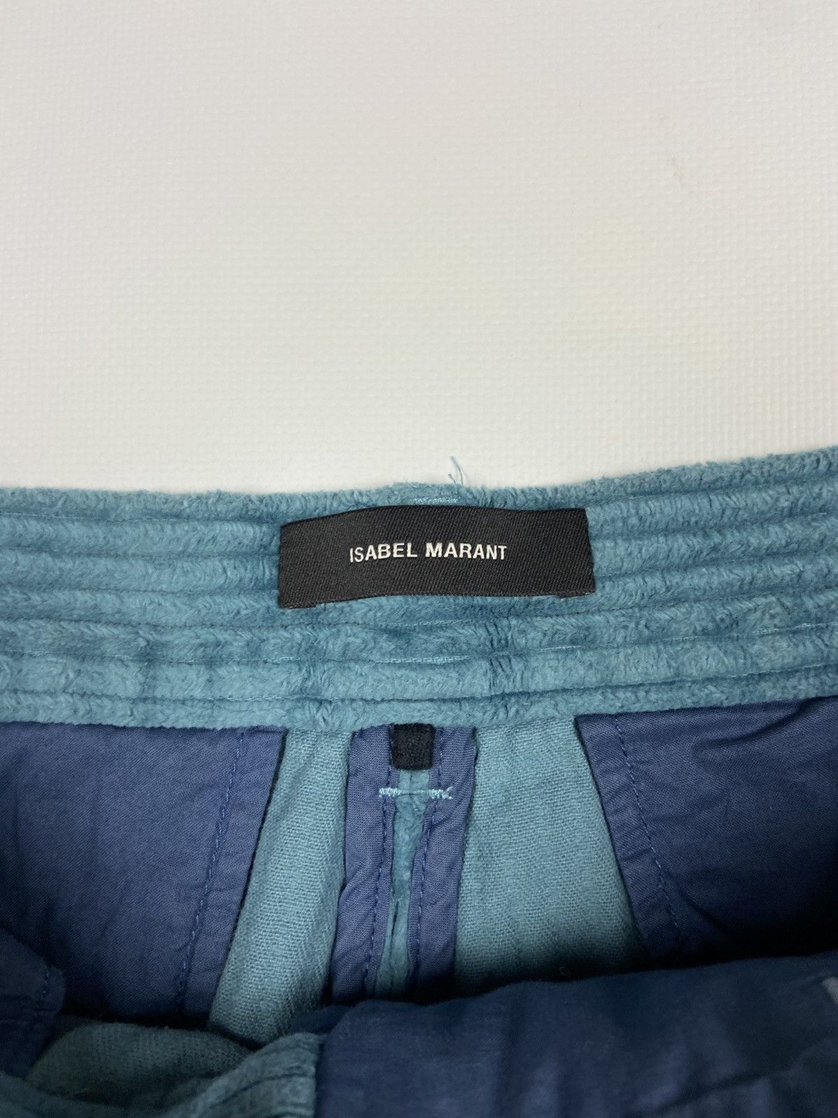 Designer × Isabel Marant Isabel Marant Trousers Turquoise Womens Velvet Striped Pants Size 27" / US 4 / IT 40 - 7 Thumbnail