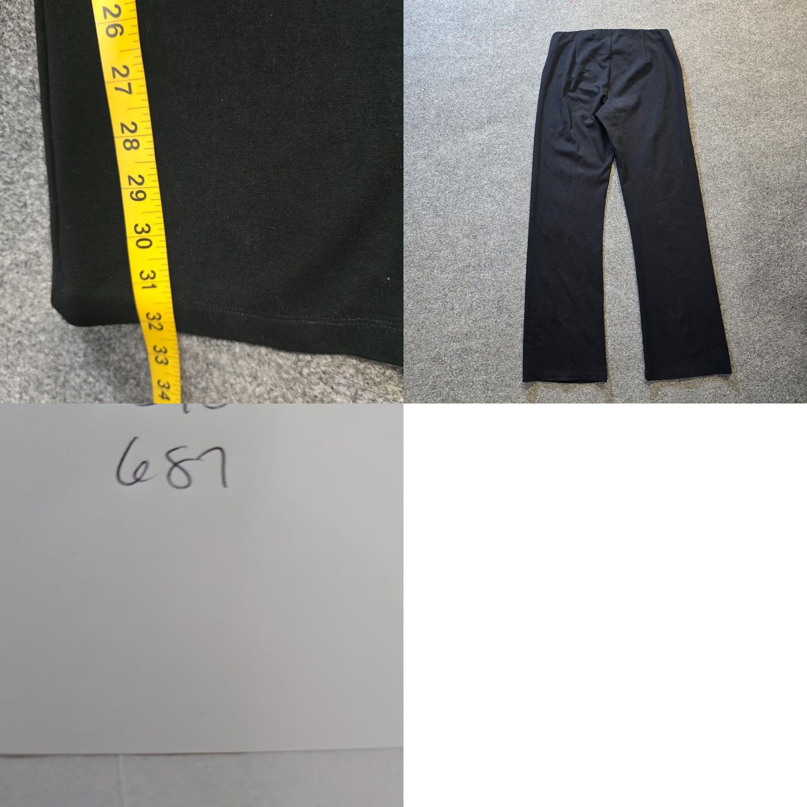 Habitat Habitat Pants Womens Small Black Straight Leg Stretch Knit Mid Rise Capsule Size 32" / US 10 / IT 46 - 8 Thumbnail