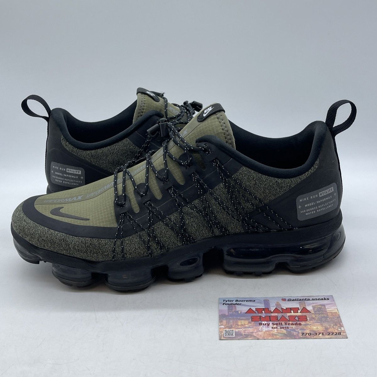 Nike Air vapormax run medium olive Size US 9.5 / EU 42-43 - 1 Thumbnail