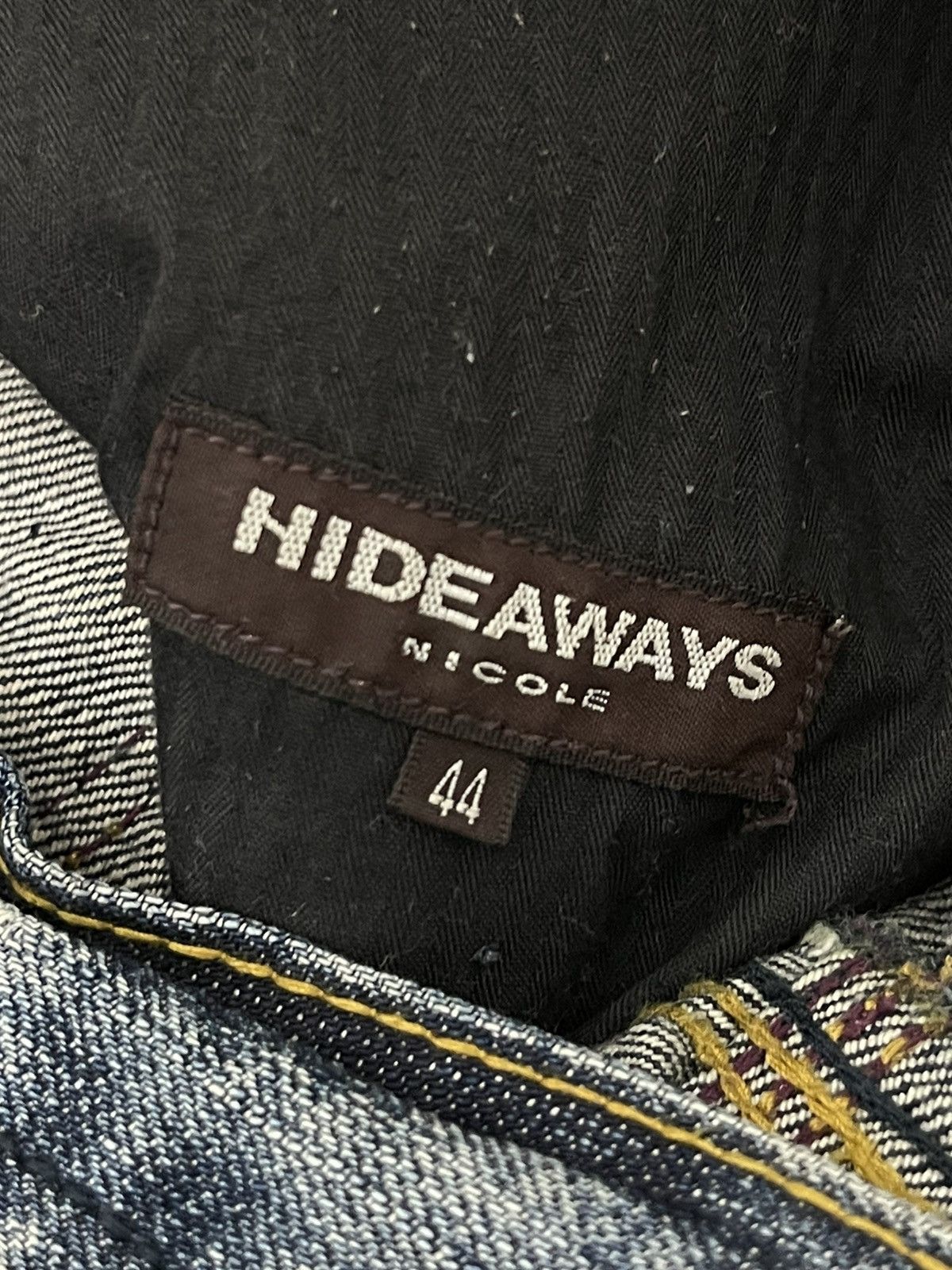 Japanese Brand Slim Jeans Hagi Denim Hideaways Faded Distress Low Rise 6🟦4 Size US 31 - 21 Thumbnail