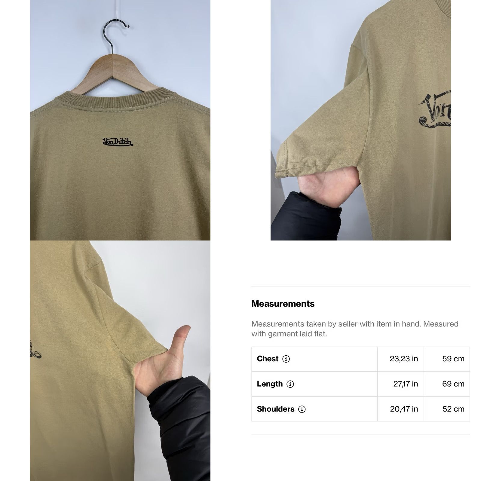 Von Dutch VINTAGE Von Dutch T-Shirt 90s Kenneth Howard Rare Retro Beige XL Mens Size US XL / EU 56 / 4 - 8 Thumbnail