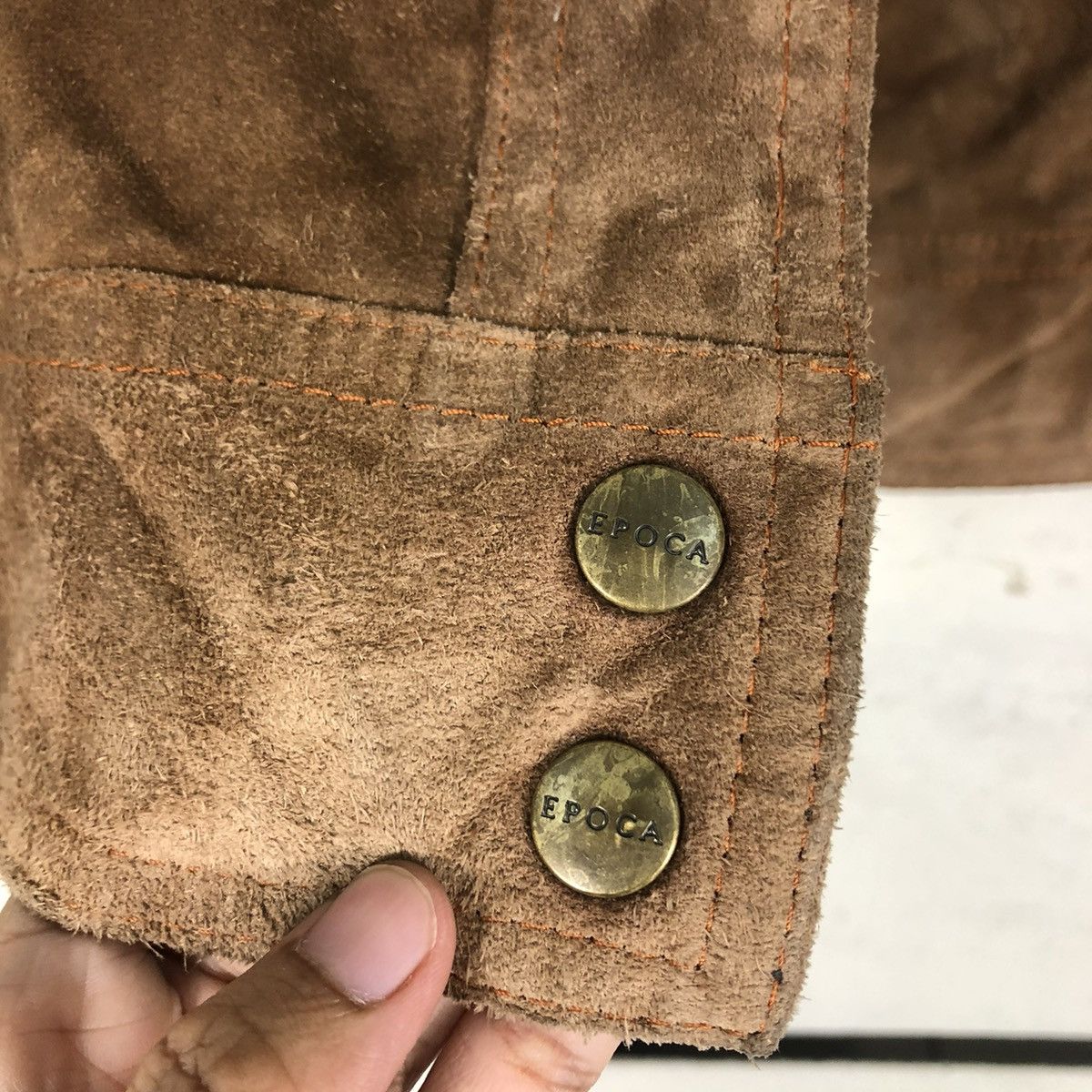 Japanese Brand 🔥CROPPED SUEDE LEATHER JACKET BIKER EPOCA ISSEY MIYAKE Size S / US 4 / IT 40 - 17 Thumbnail