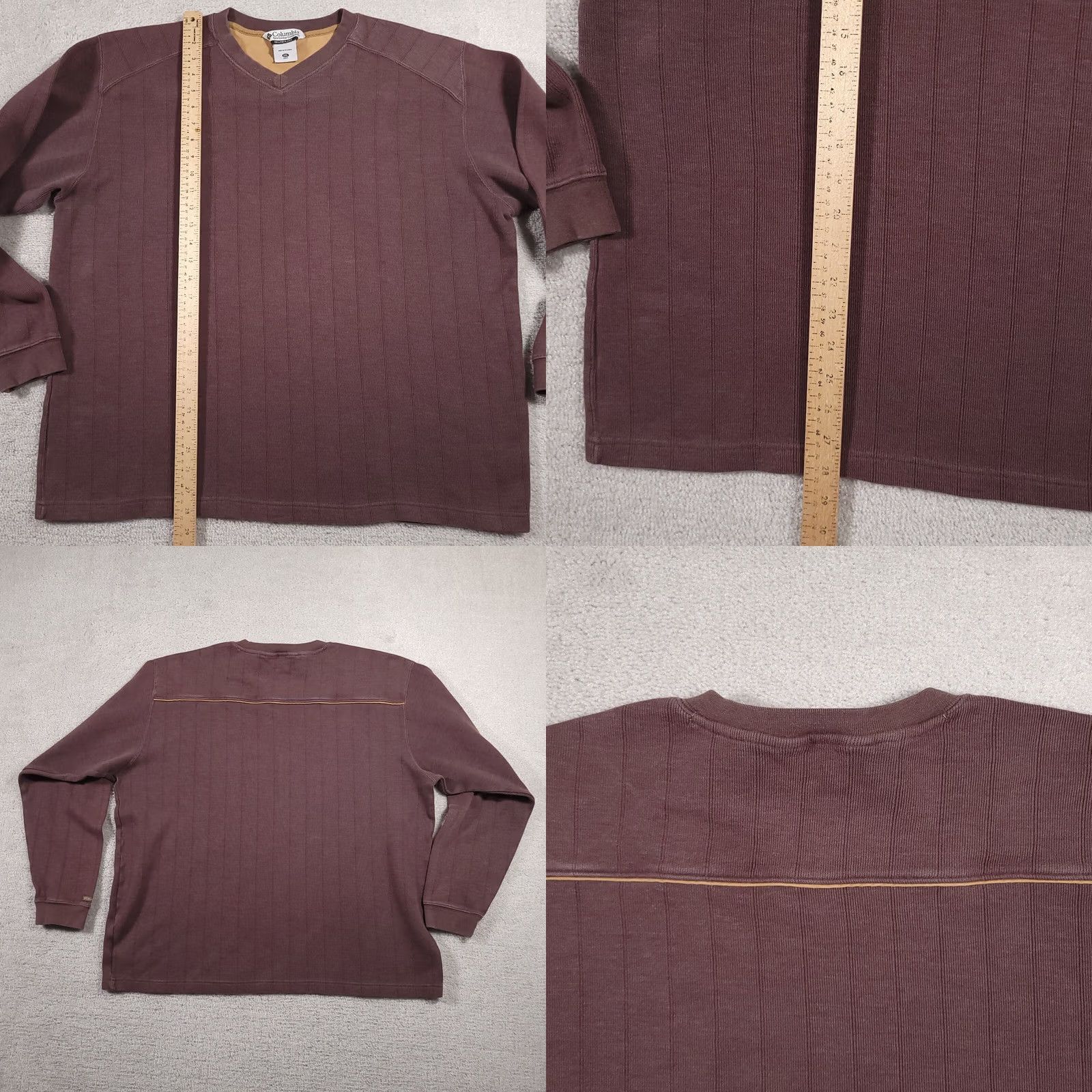 Vintage Columbia Heavyweight Sweatshirt Men XXL Brown V-Neck Long Sleeve Outdoor Sweatshirt Size US XXL / EU 58 / 5 - 9 Thumbnail