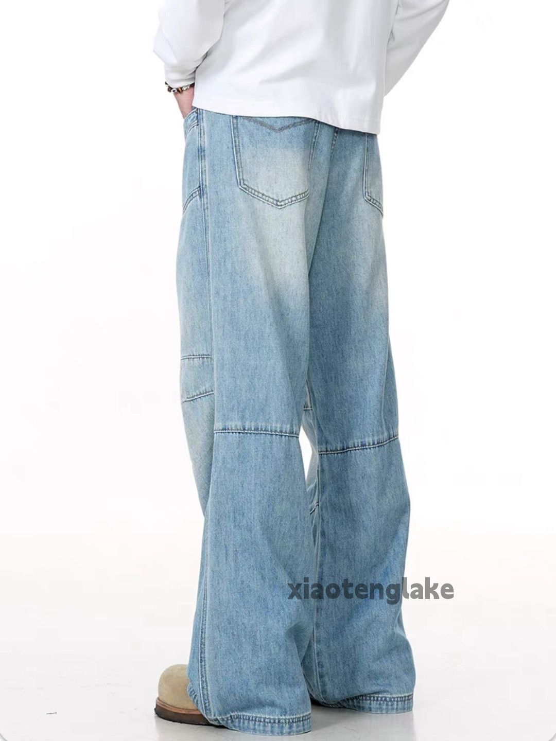 Jean × Vintage washed faded cleanfit yuppie bootcut flared y2k jeans Size US 33 - 3 Thumbnail