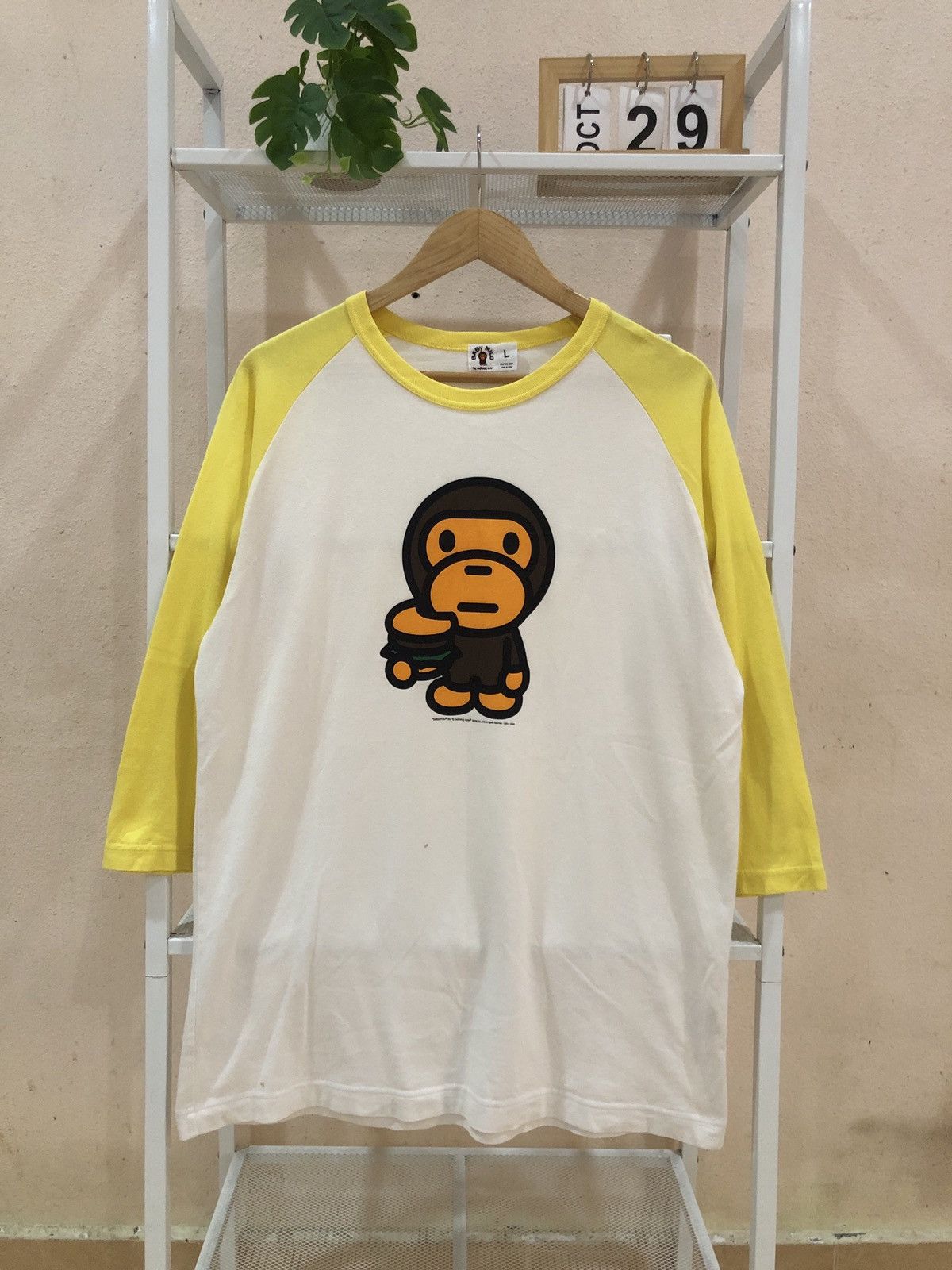 Bape OG 2005 Baby Milo Junk Foods Hamburger Raglan 3q Tee Size US L / EU 52-54 / 3 - 1 Thumbnail