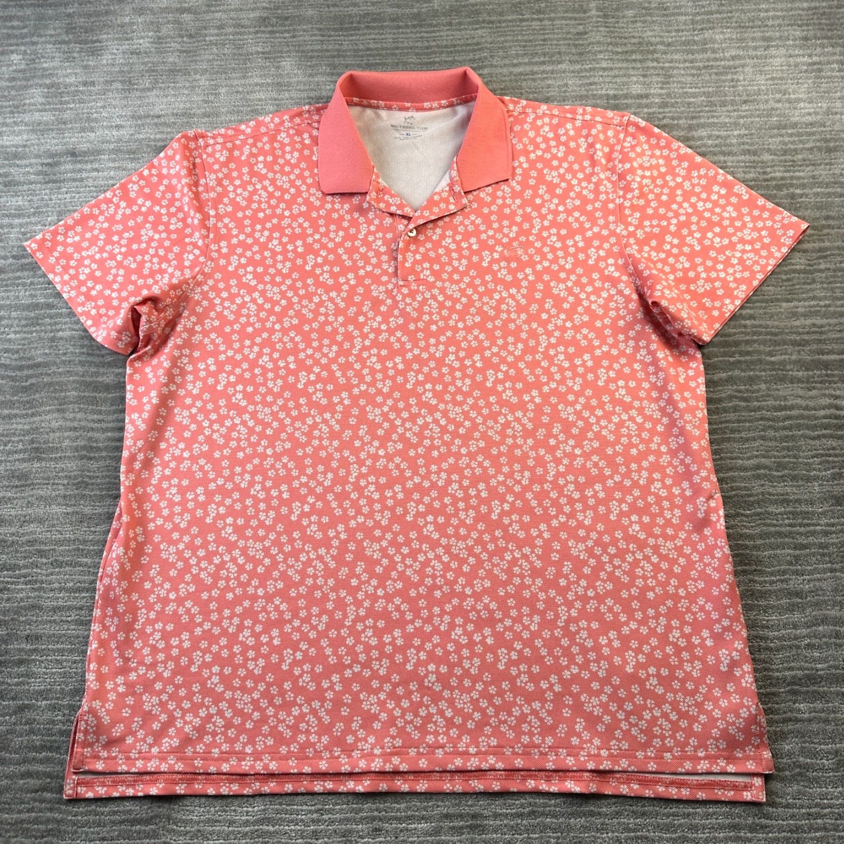 Southern Tide Southern Tide Polo Shirt Mens All Over Print Floral Extra Large Golf Performance Size US XL / EU 56 / 4 - 2 Thumbnail