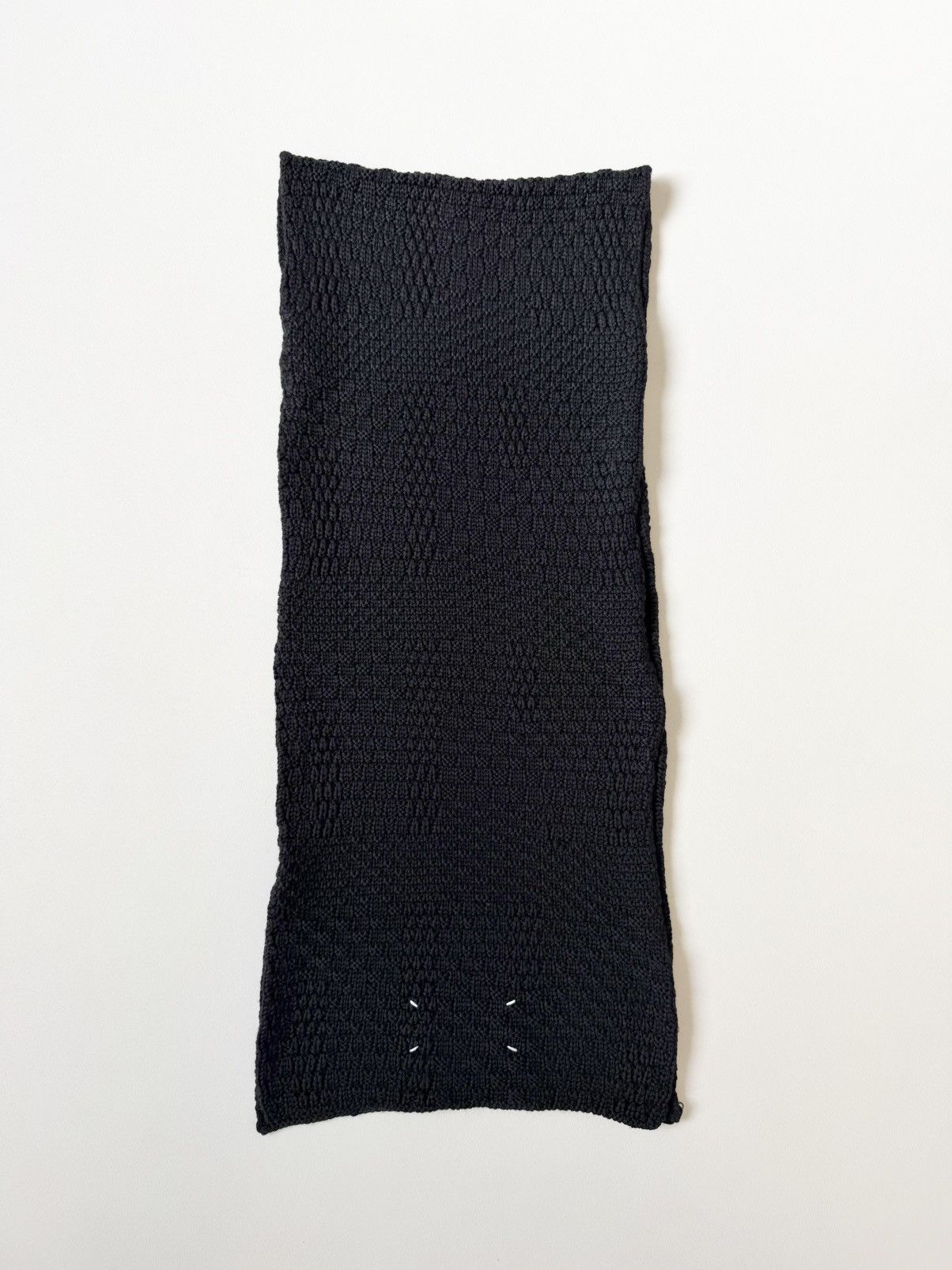 Maison Margiela Late 2000s Textured Checkerboard Wool Scarf Size ONE SIZE - 15 Thumbnail