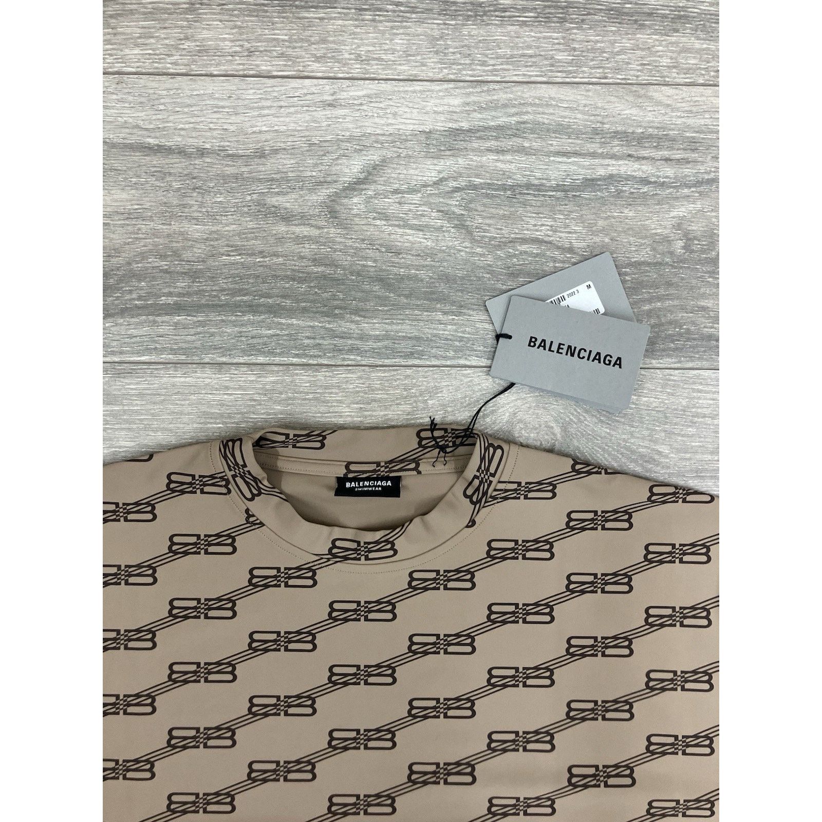 Balenciaga Balenciaga SW Swim T-Shirt ' Beige ' | BRAND NEW! Size US M / EU 48-50 / 2 - 6 Thumbnail