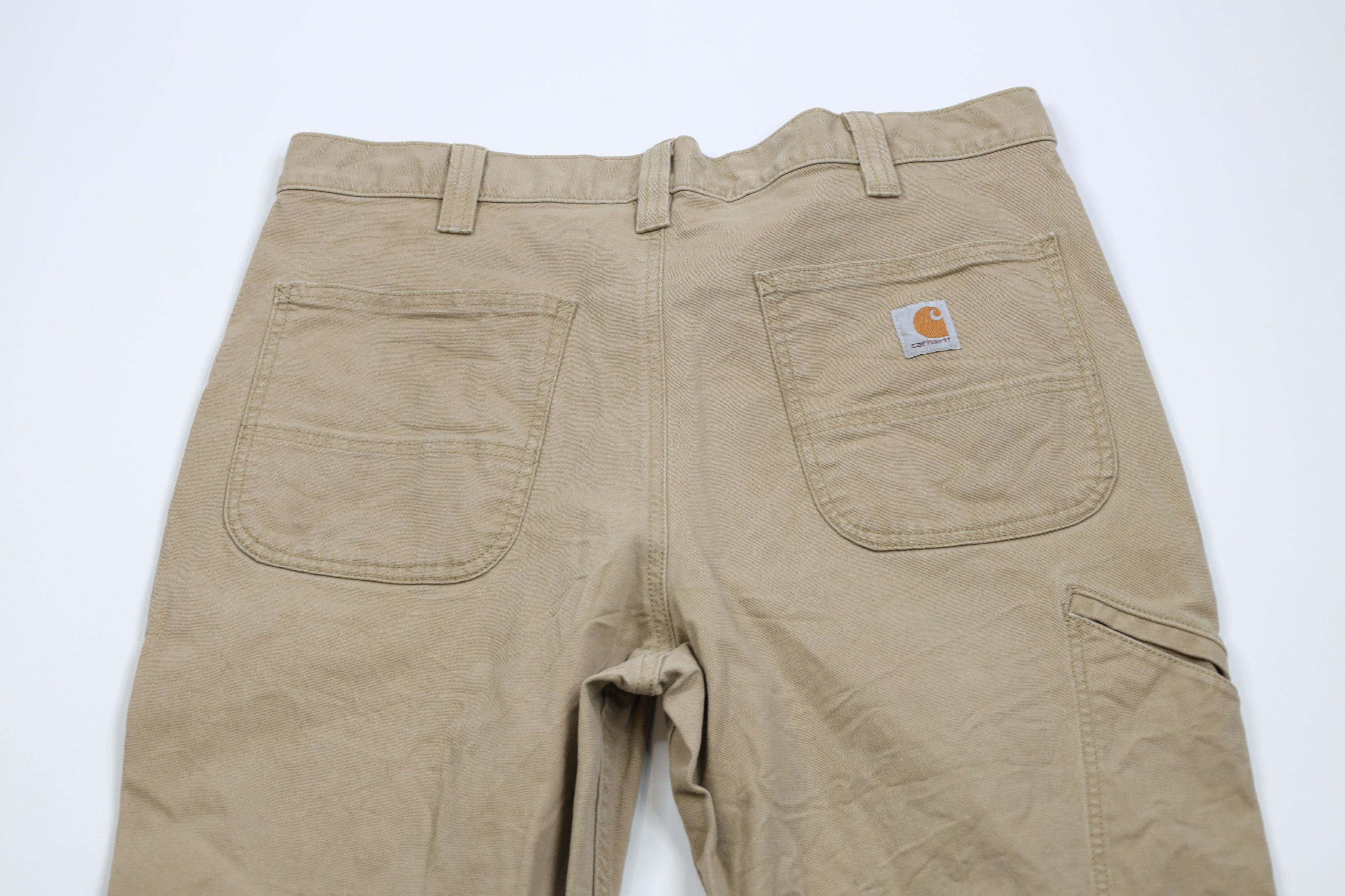 Carhartt × Vintage Vintage Carhartt Relaxed Wide Leg Canvas Pants Beige Brown Size US 36 / EU 52 - 11 Thumbnail