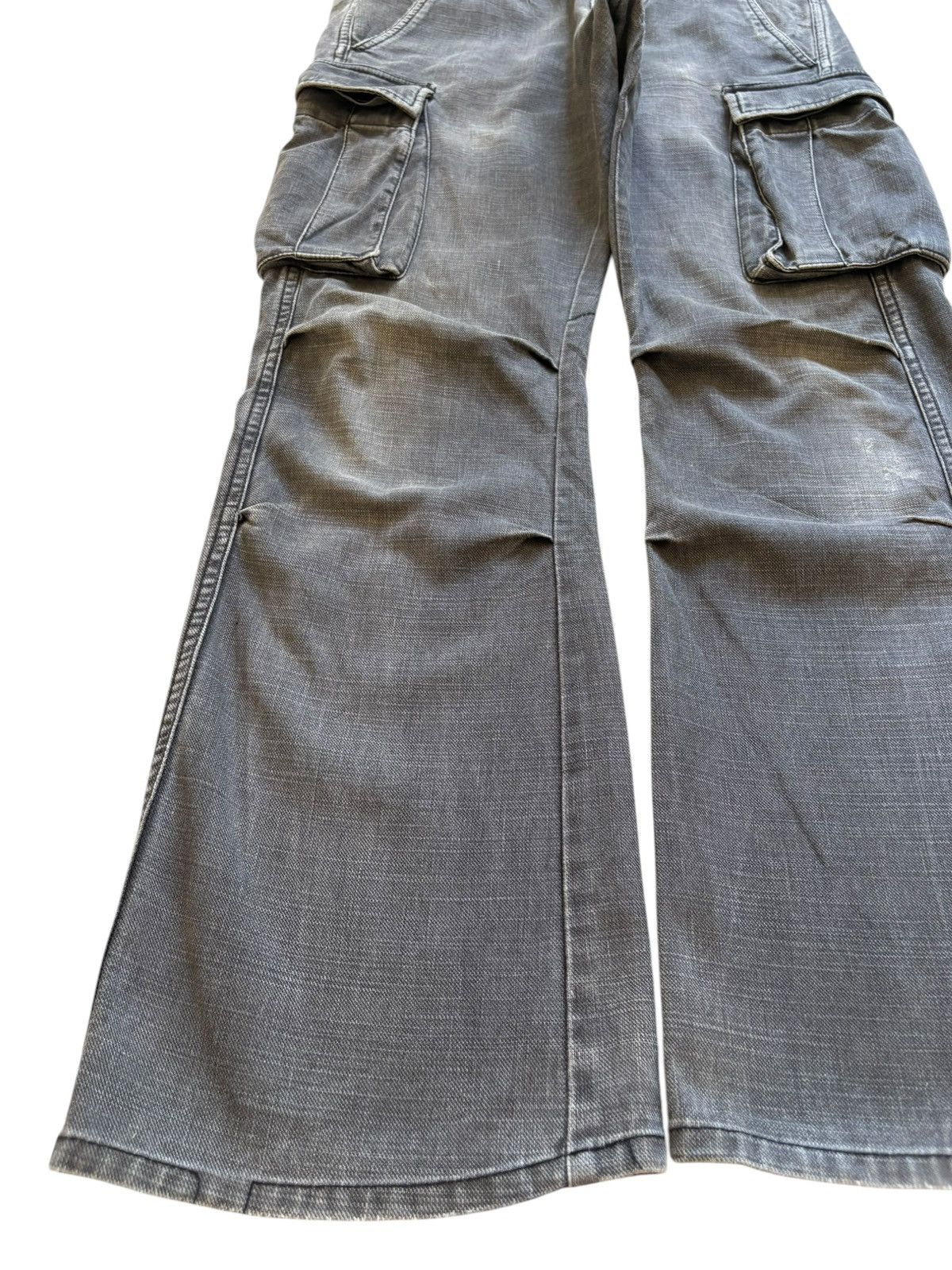 Hysteric Glamour × Japanese Brand Vintage Japanese Brand Grey Cargo Bootcut Flare Jeans Size US 32 / EU 48 - 6 Thumbnail