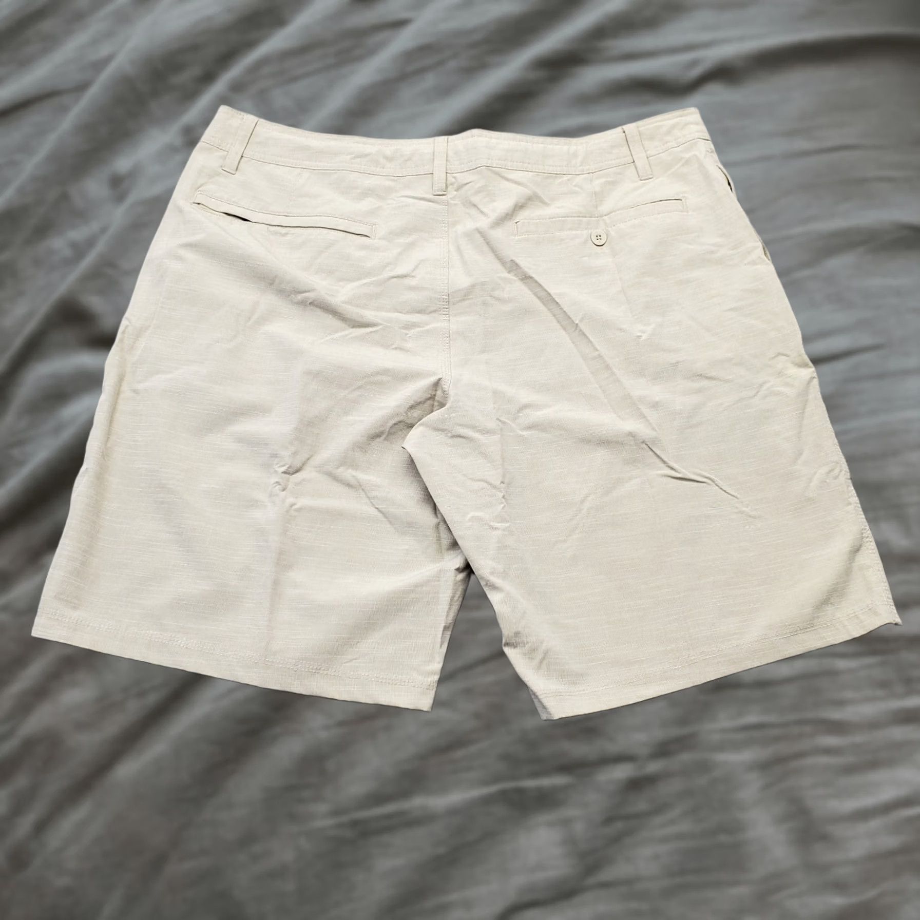 Hang Ten Hang Ten Mens Size 40 Tan 21" Hybrid Board Shorts Stretch Drawstring Pockets Short Bottom Swimswear Size US 40 / EU 56 - 1 Thumbnail