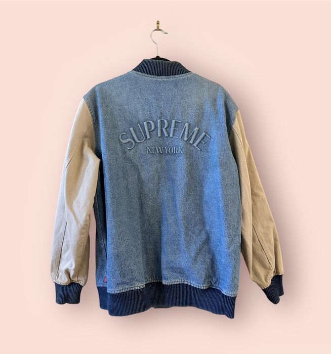 Supreme denim varsity cheap