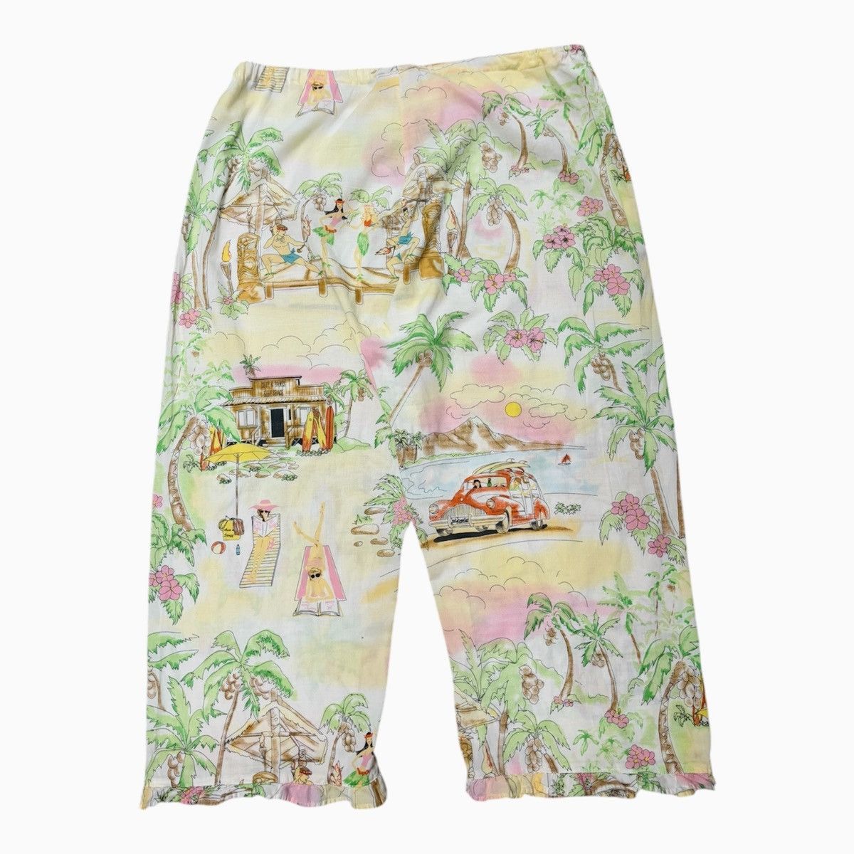 Vintage Vintage Hawaii Beach Vibes Wide Legs Pants Women Size L Size 40" / US 18 - 3 Thumbnail