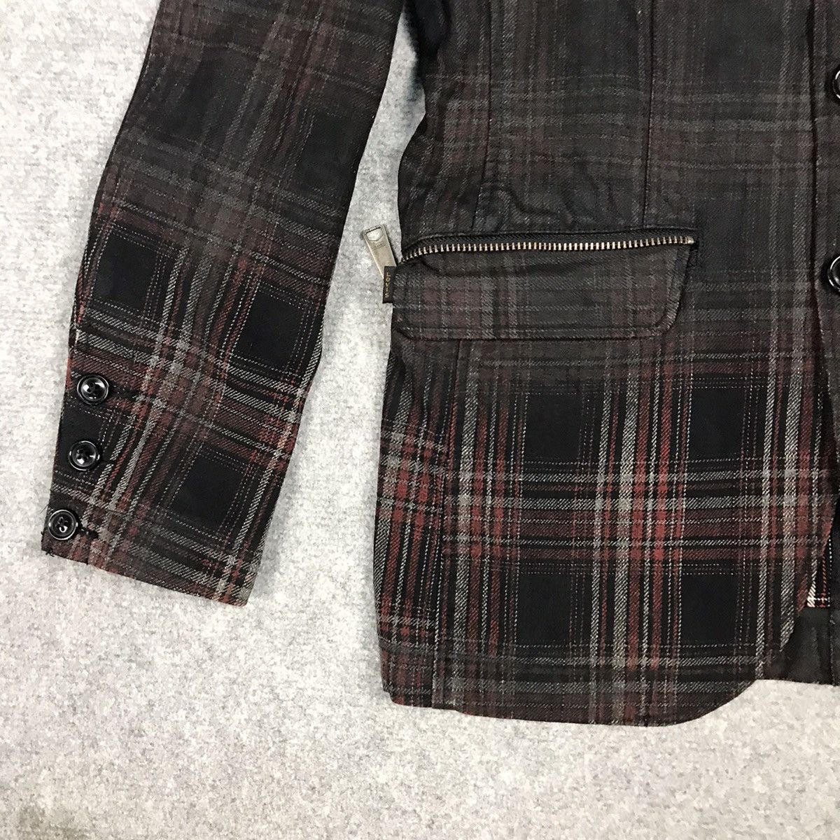 If Six Was Nine × Japanese Brand × Levi's Vintage Clothing LEVIS FLANNEL BLACK PUNK JAPAN STYLE BLAZER COAT JACKET Size US M / EU 48-50 / 2 - 5 Thumbnail