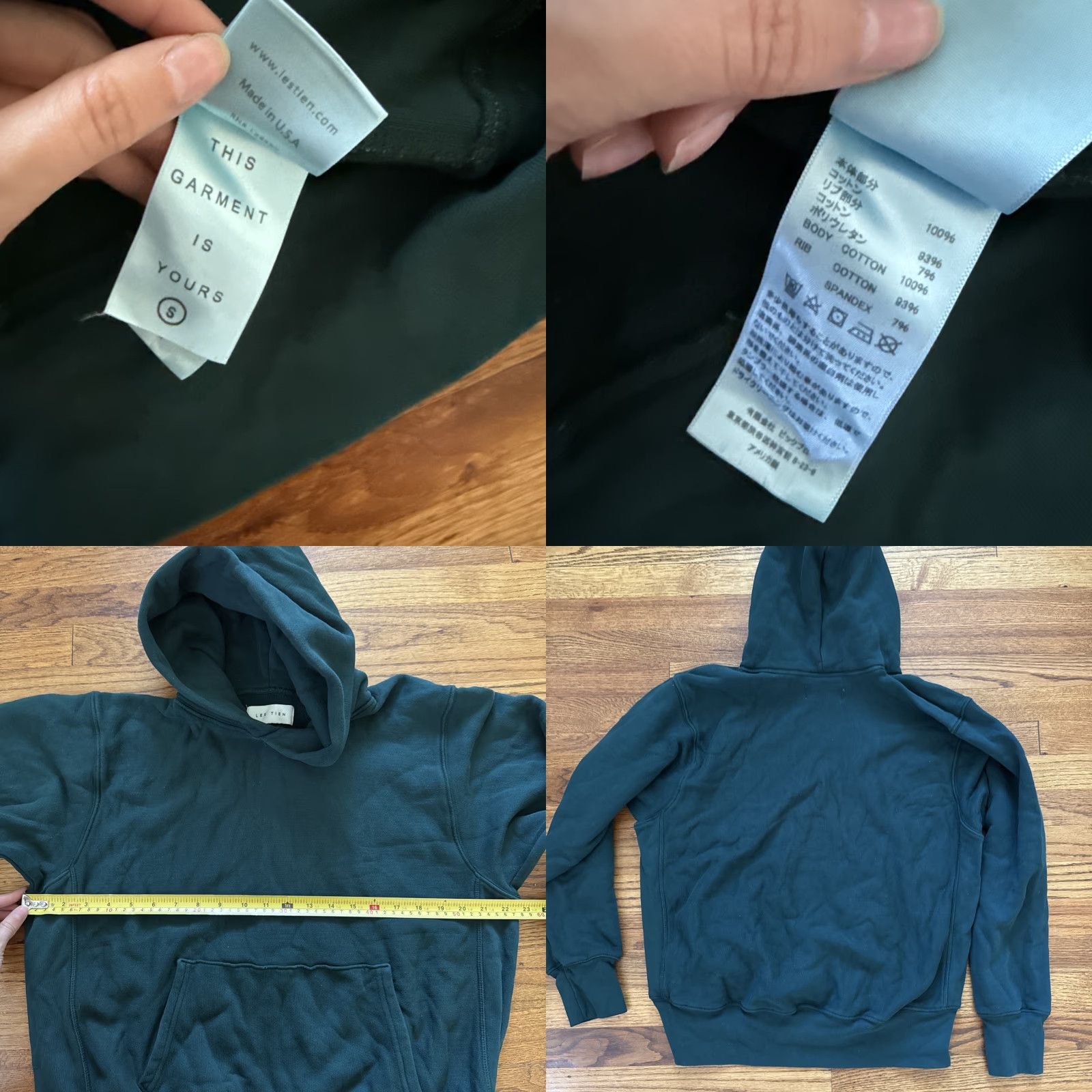 Les Tien VINTAGE Les Tien Hoodie S Green Luxury Cotton Pullover Oversized USA Men Small Size Regular Pullover C25 Size US S / EU 44-46 / 1 - 8 Thumbnail