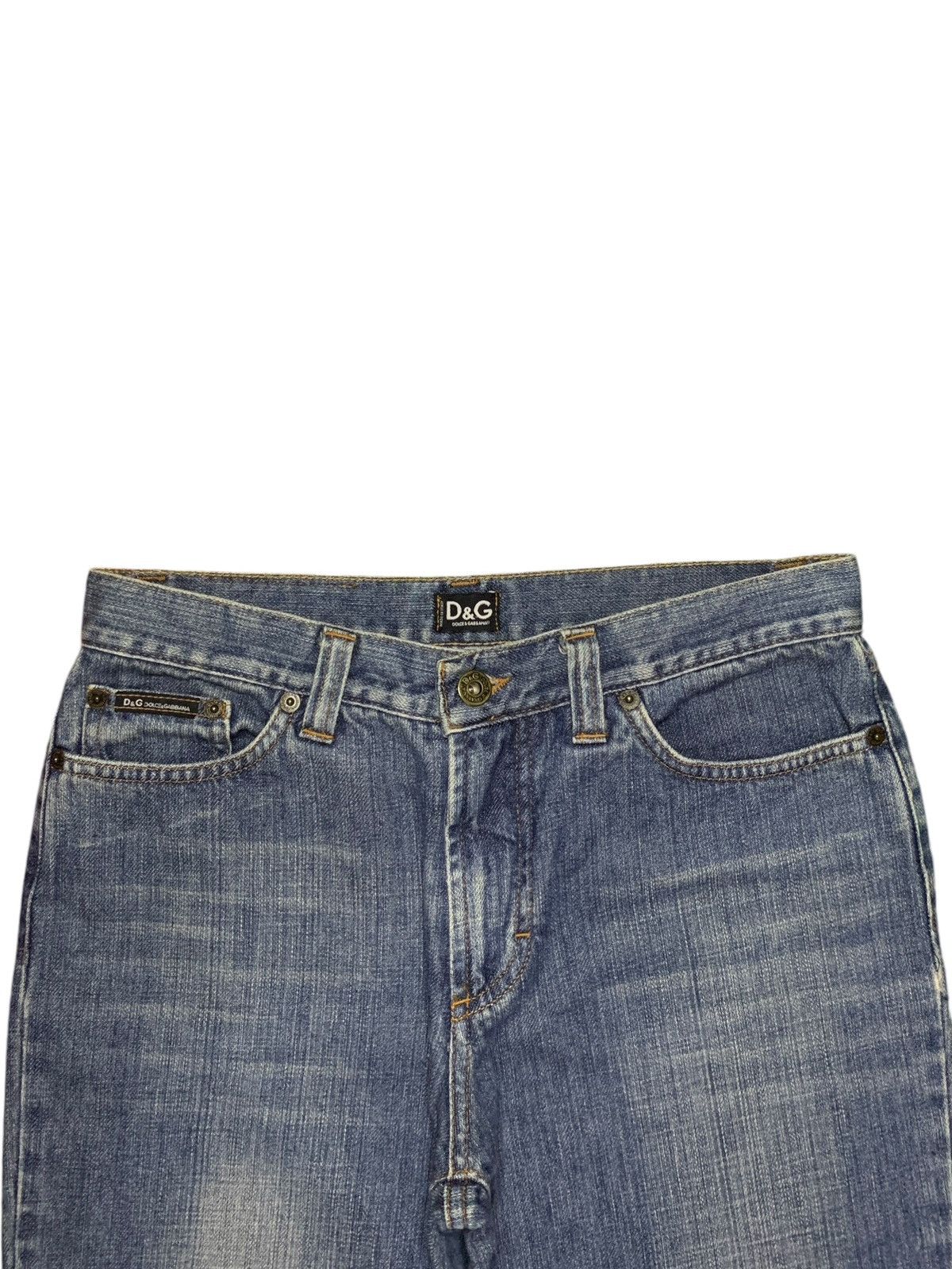 Dolce & Gabbana Vintage Dolce Gabbana Faded Wash Distressed Flare Jeans Size 29" - 4 Thumbnail