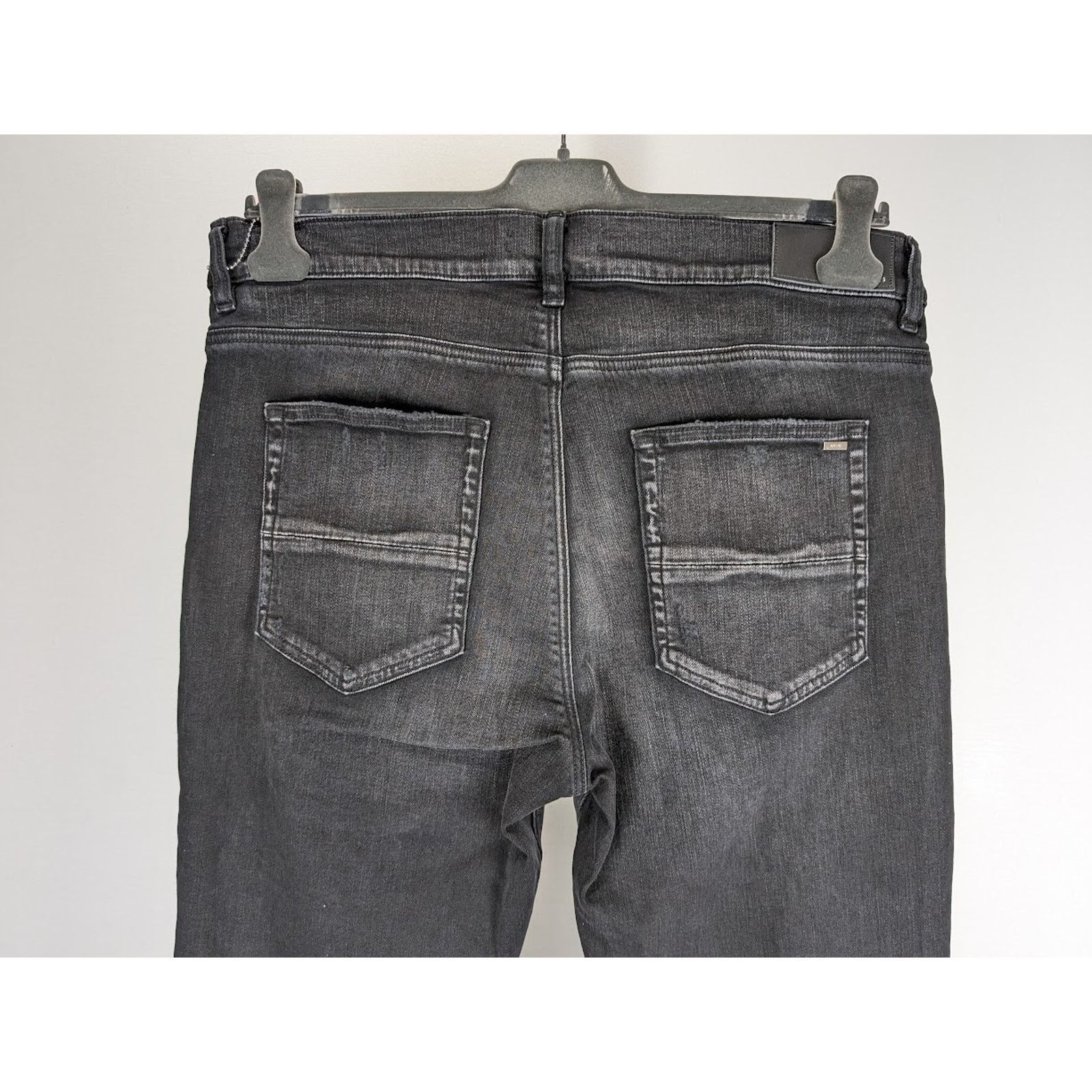 Amiri o1rshd1 Leather Camo MX1 Jeans in Aged Black Size US 33 - 20 Thumbnail