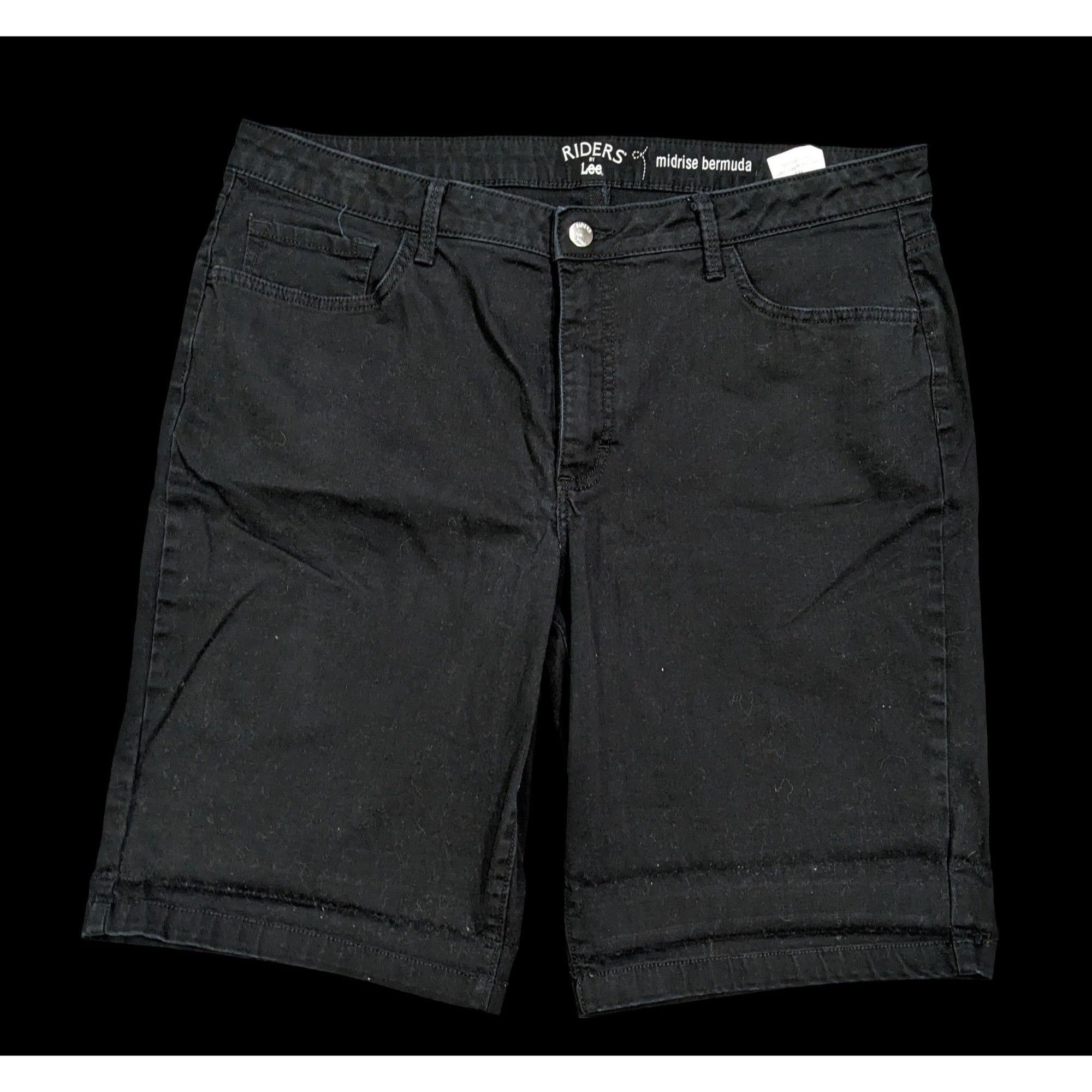 Lee Riders by Lee Midrise Black Bermuda Shorts Size 38" / US 16 / IT 52 - 1 Thumbnail