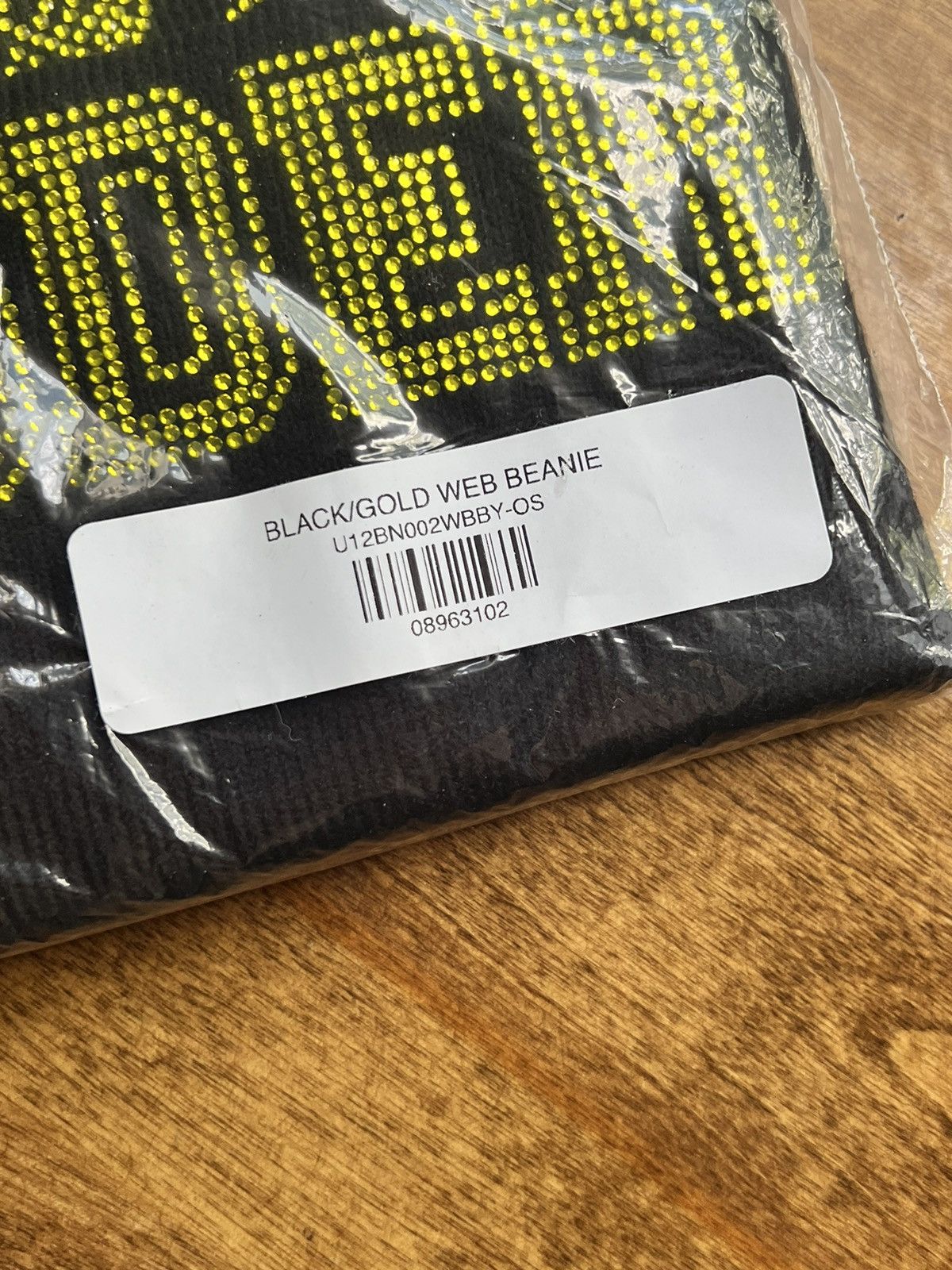 Sp5der × Young Thug Sp5der Web Beanie Black Gold Size ONE SIZE - 2 Thumbnail