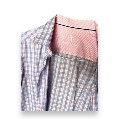 Other Bugatchi Uomo Mens Size M Button Down Shirt Blue Pink Classi Size US M / EU 48-50 / 2 - 4 Thumbnail