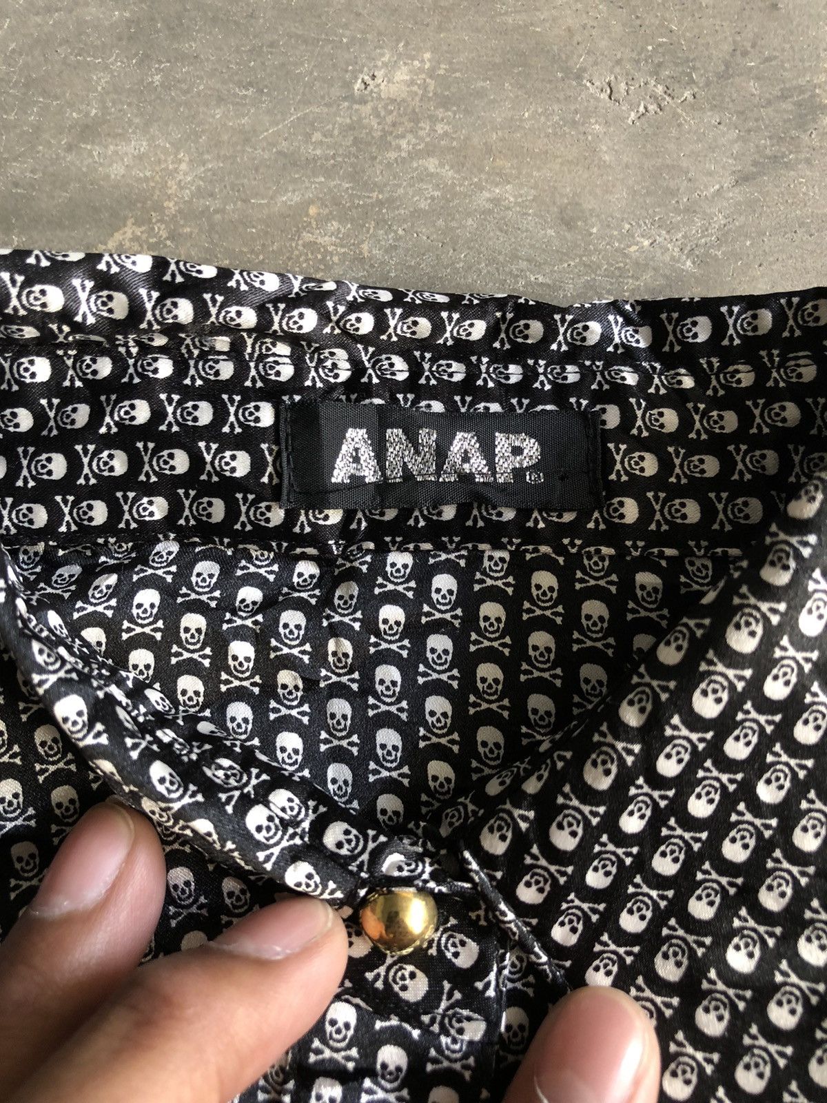 Japanese Brand × Vintage ANAP "Skull Pattern" crazy Y2K shirt Size S / US 4 / IT 40 - 4 Thumbnail