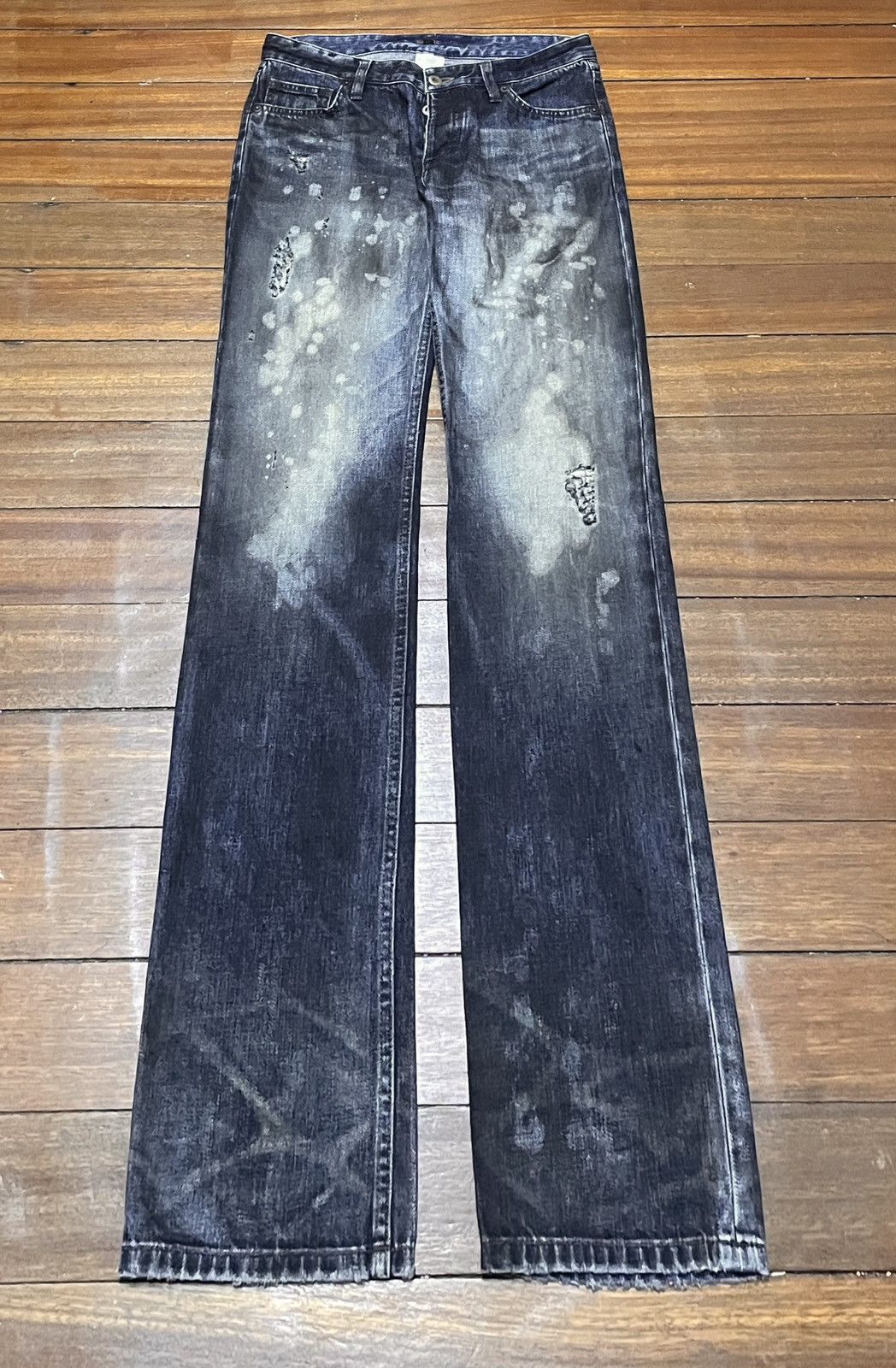 If Six Was Nine × Japanese Brand × Le Grande Bleu (L.G.B.) Rare Vintage Japanese Brand Masculo Painting Jeans 1990s Size US 29 - 1 Thumbnail