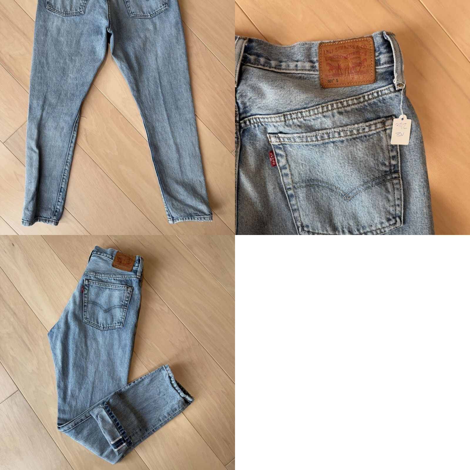 Levi's VINTAGE Levi's 501 Jeans 28x27 Blue Denim Workwear USA Western 80s Cowboy Outdoor Slim Straight Mens Size US 28 / EU 44 - 8 Thumbnail