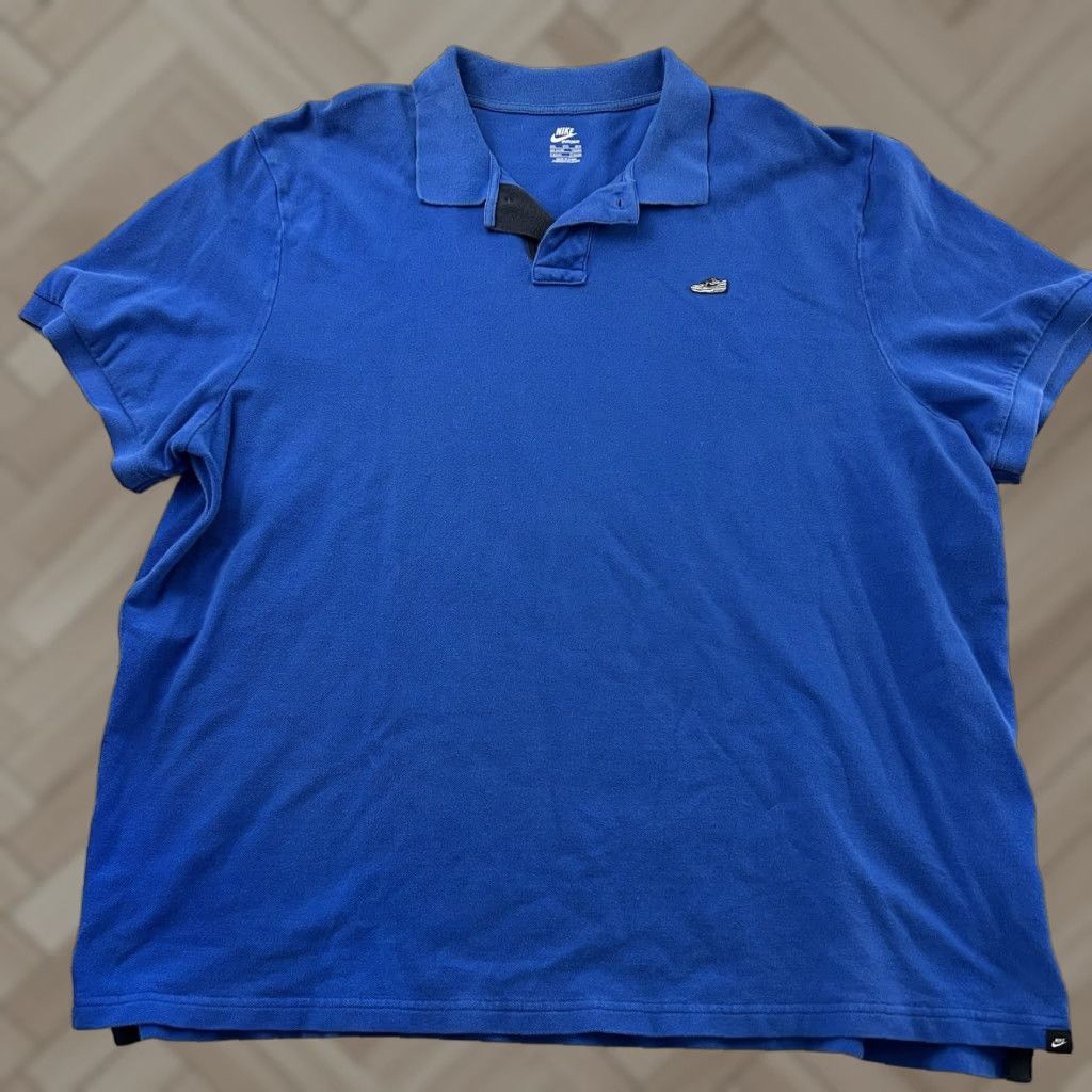 Nike VINTAGE Nike Air Max 1 Short Sleeve Polo Shirt Men's 3XL Blue Nike Shirt Polo Short Sleeve Men 3XL Blue Size US XXL / EU 58 / 5 - 1 Thumbnail