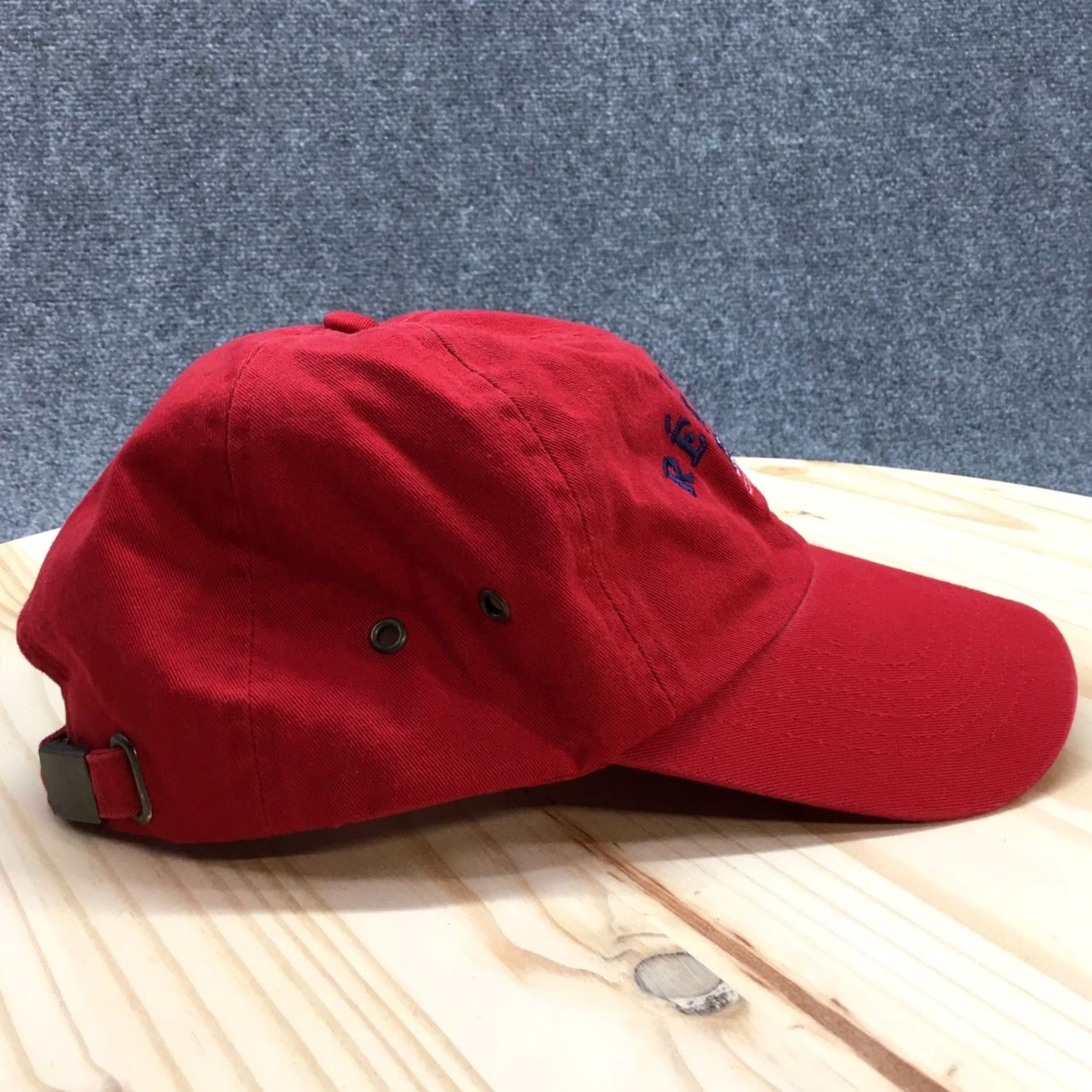 Vintage Film Realite America Baseball Cap Hat Mens OS Red Cotton Adjustable Sportsman Size ONE SIZE - 4 Thumbnail