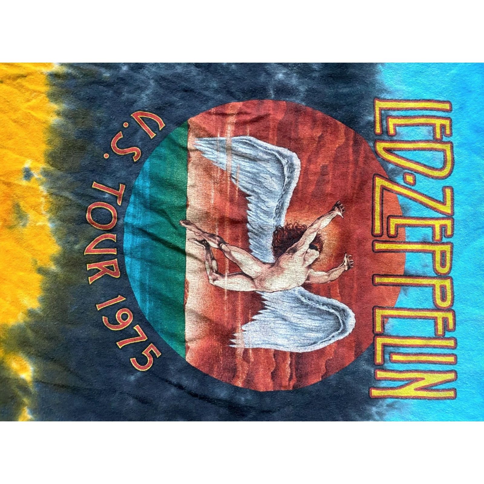 Rainbow Led Zeppelin U.S. Tour 1975 Tie Dye Short Sleeve T-Shirt Sz L Mens Rainbow Tee Size US L / EU 52-54 / 3 - 4 Thumbnail