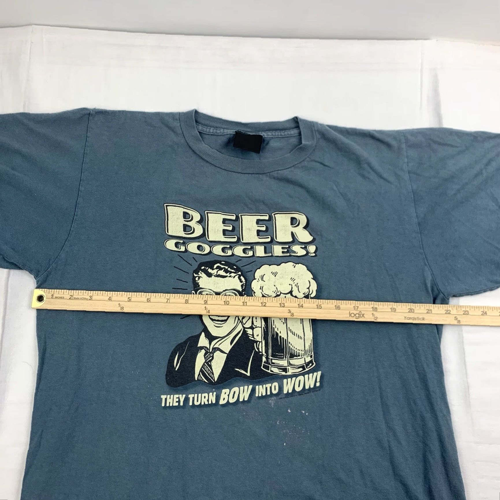 Changes VINTAGE Changes Beer Goggles Shirt Adult Medium Blue Funny 90s Mens Size US M / EU 48-50 / 2 - 7 Thumbnail